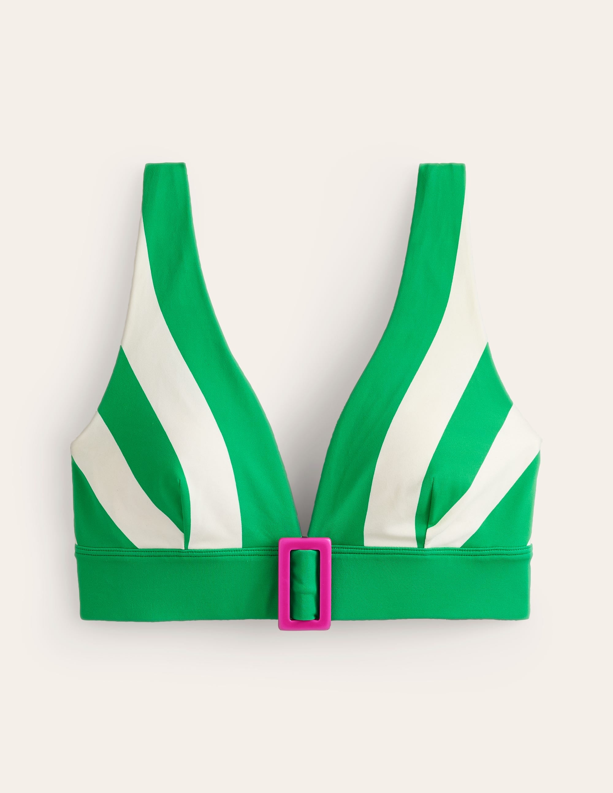  Resin Buckle Bikini Top-Green/ Ivory Stripe、mySite、ashleygrahame
