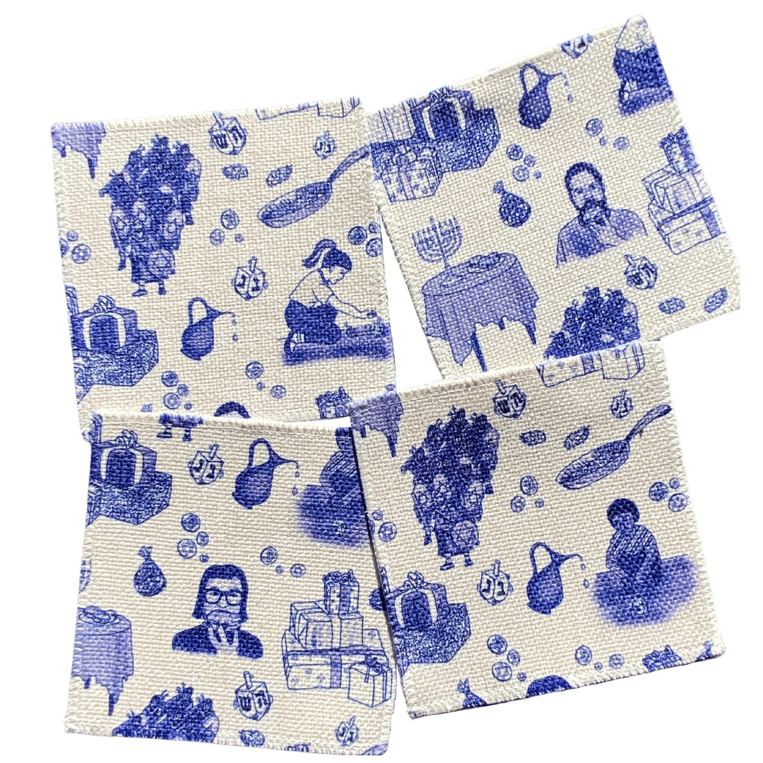 Hanukkah Toile Cocktail Napkins、mySite、topwebapps