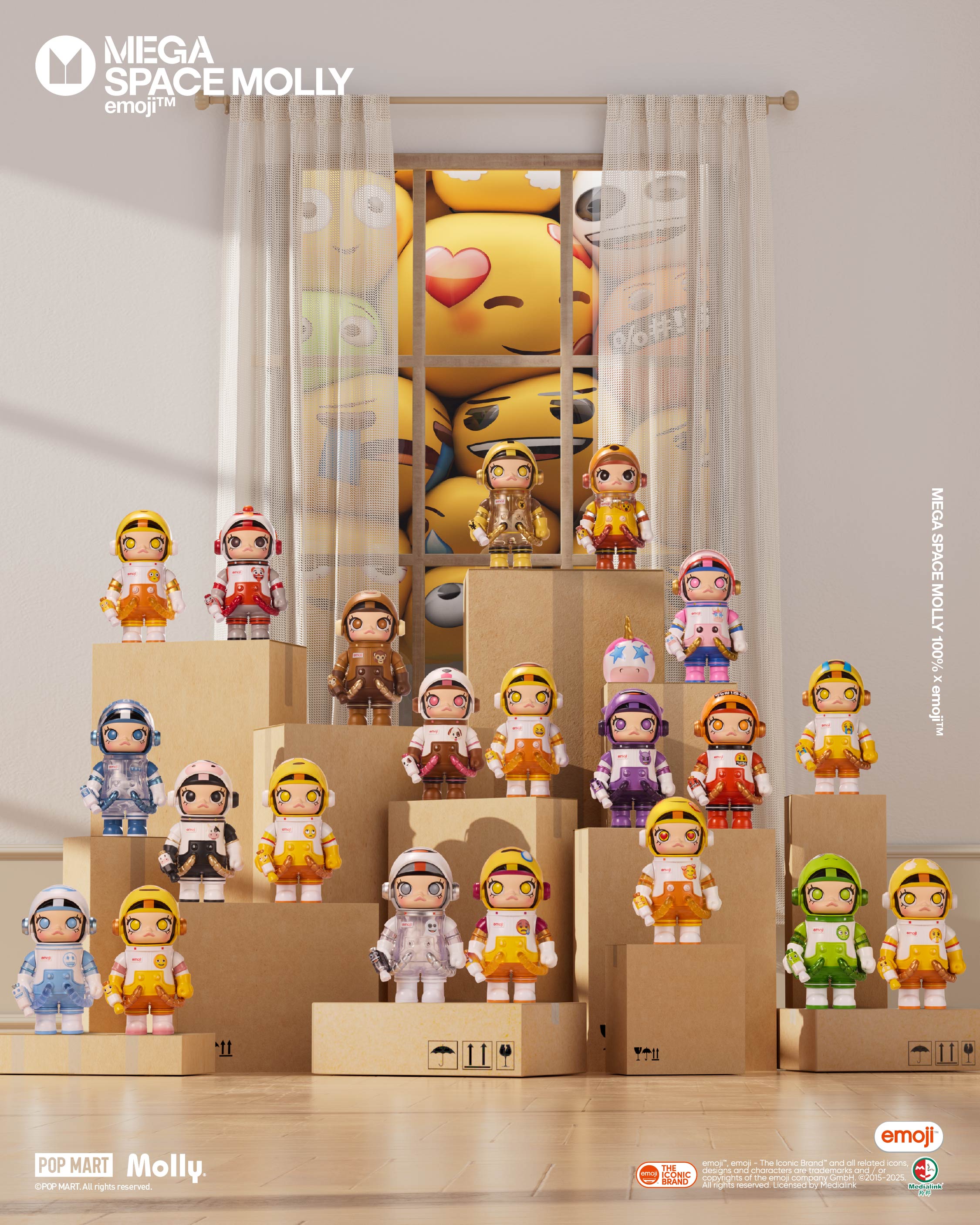  POP MART MEGA SPACE MOLLY 100% × emoji™ Series、mySite、greenlandpopulation