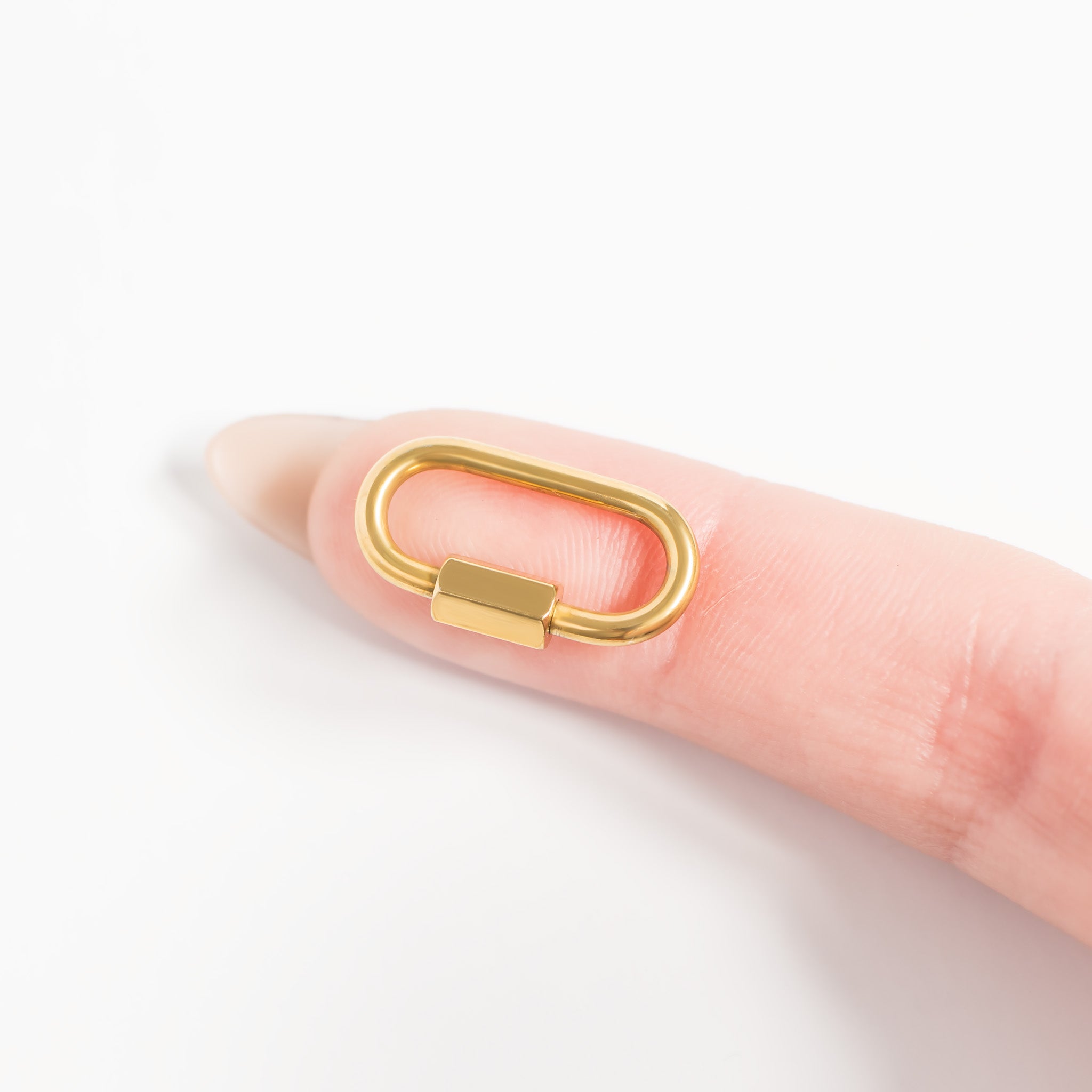 18K Gold PVD Stainless Steel Classic Carabiner / ENC0034、mySite、dreamappss