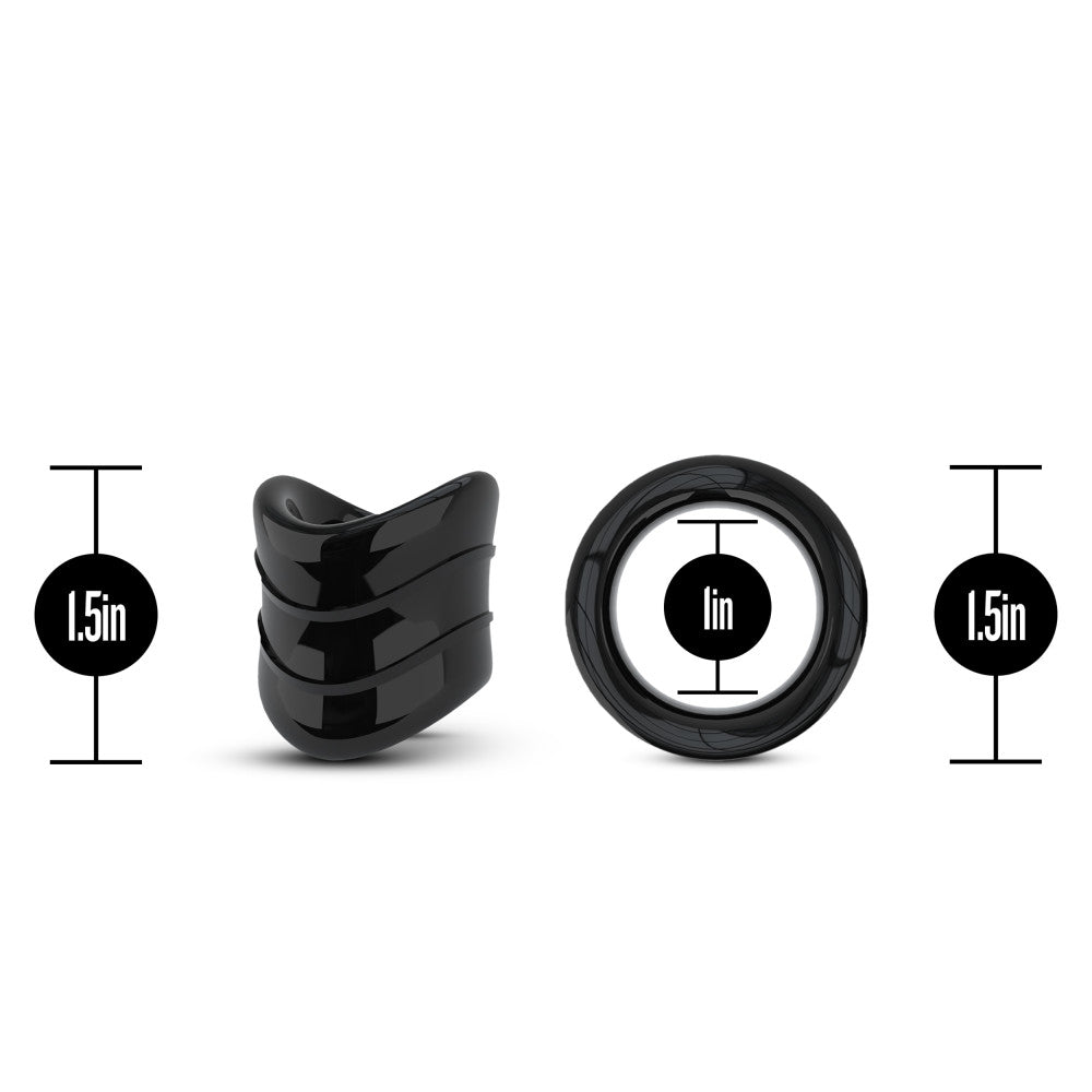Stay Hard By Blush® | X-Long Snug: Black Beef Ball Stretcher - 1-Inch Diameter、mySite、bottomscart