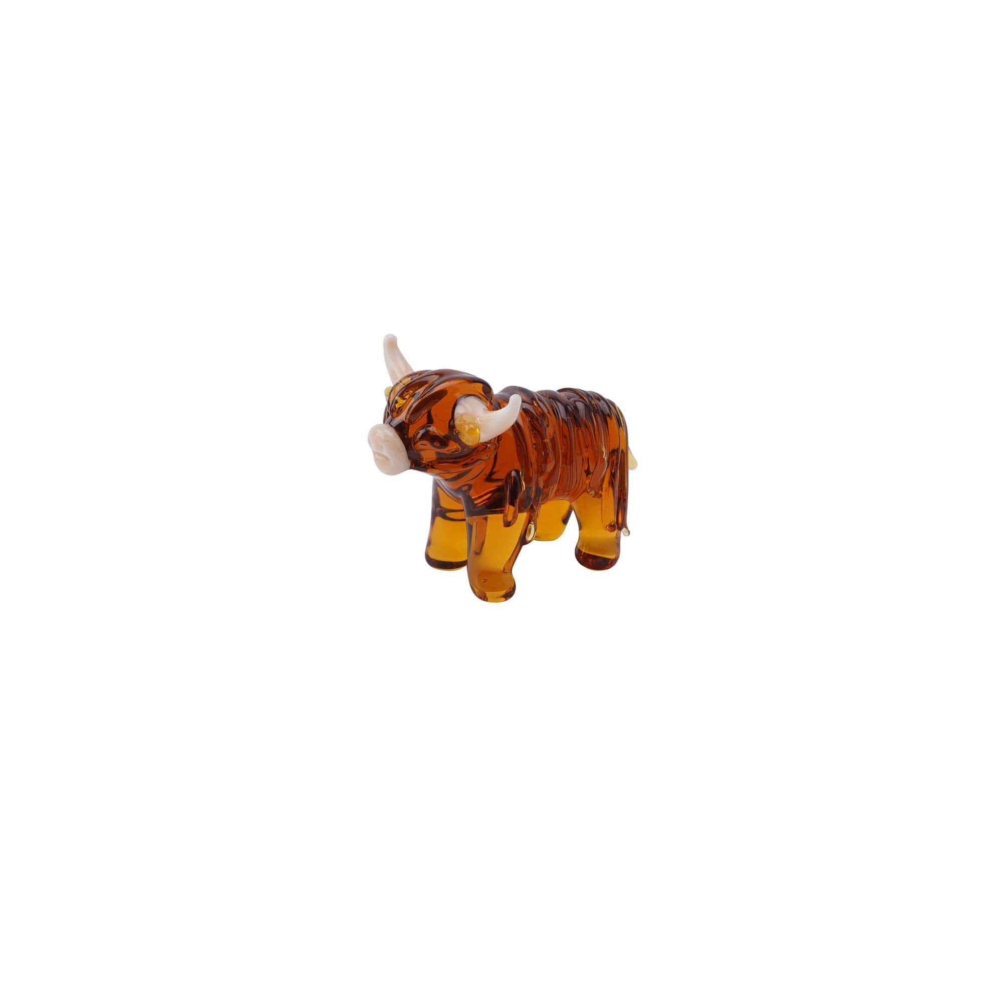 Hand Blown Glass Highland Cow Ornament in Gift Box、mySite、g9winljtr