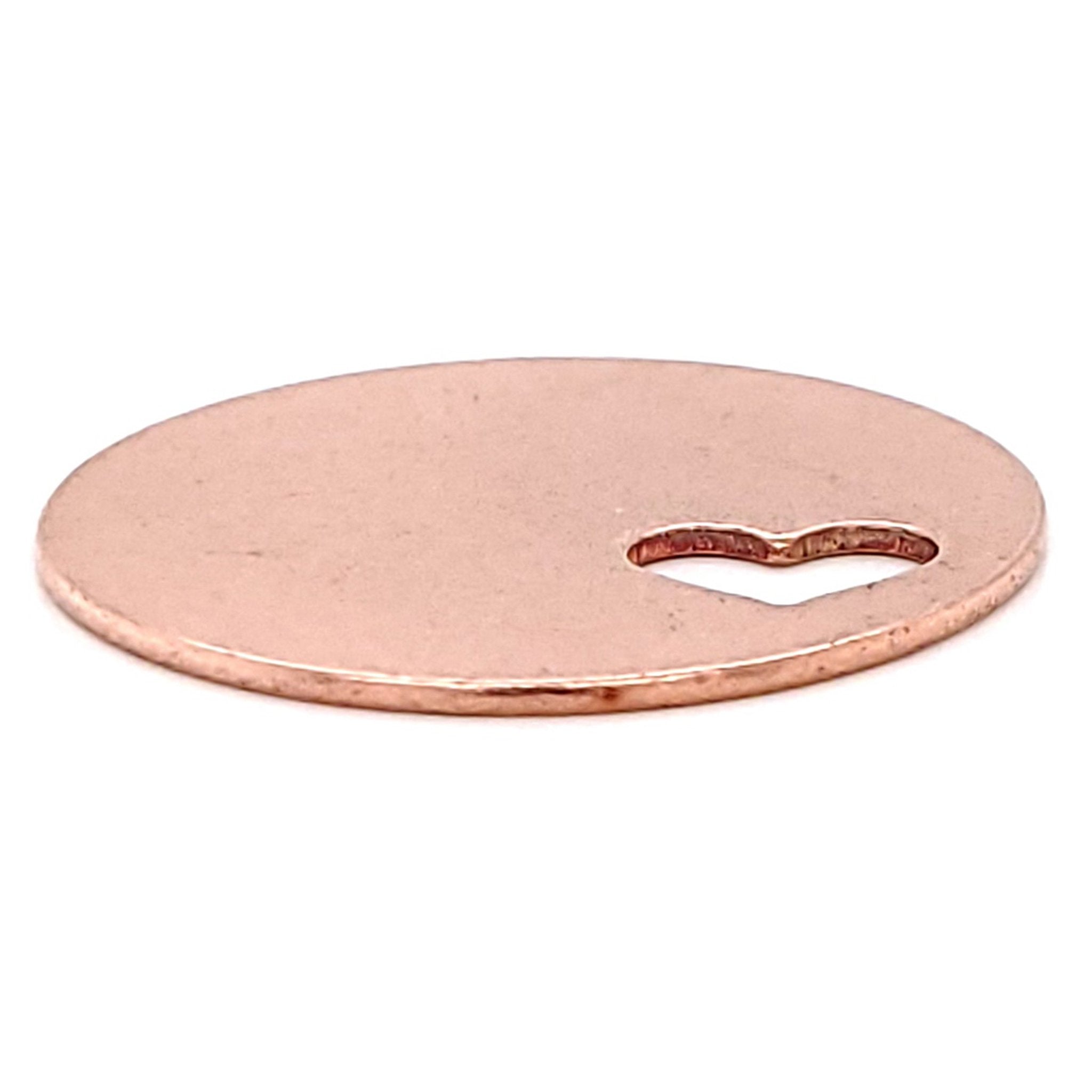 Copper Blank Round Heart Cutout Pendant / SBB0182、mySite、dreamappss
