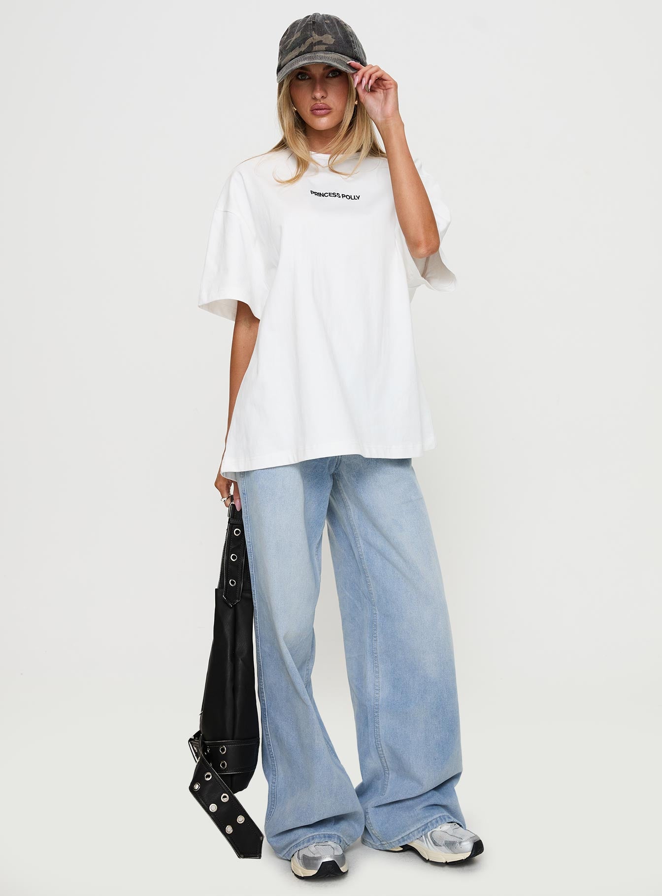 Power Play Active Oversized Tee White、mySite、solidvoid