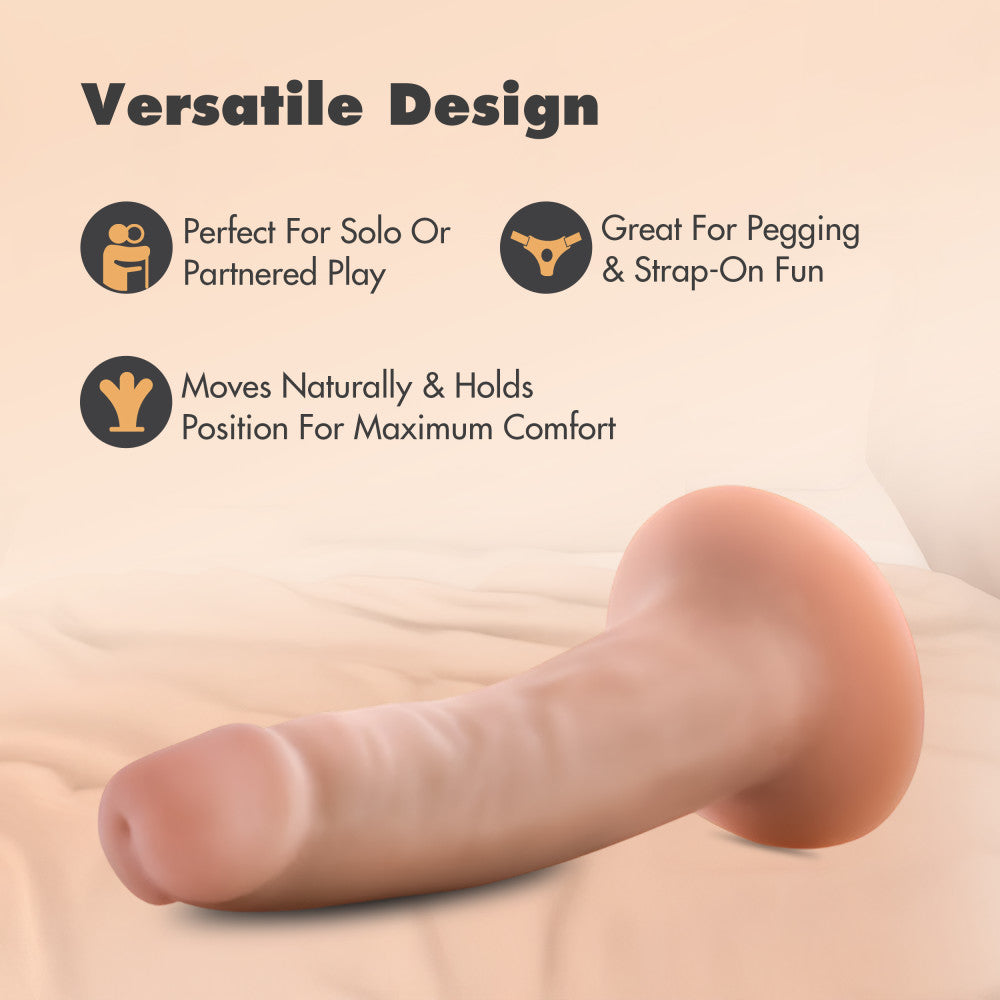 Dr. Skin Plus By Blush® | Realistic Vanilla 5.-Inch Long Soft Yet Erect & Posable Dildo With Suction Cup Base、mySite、bottomscart