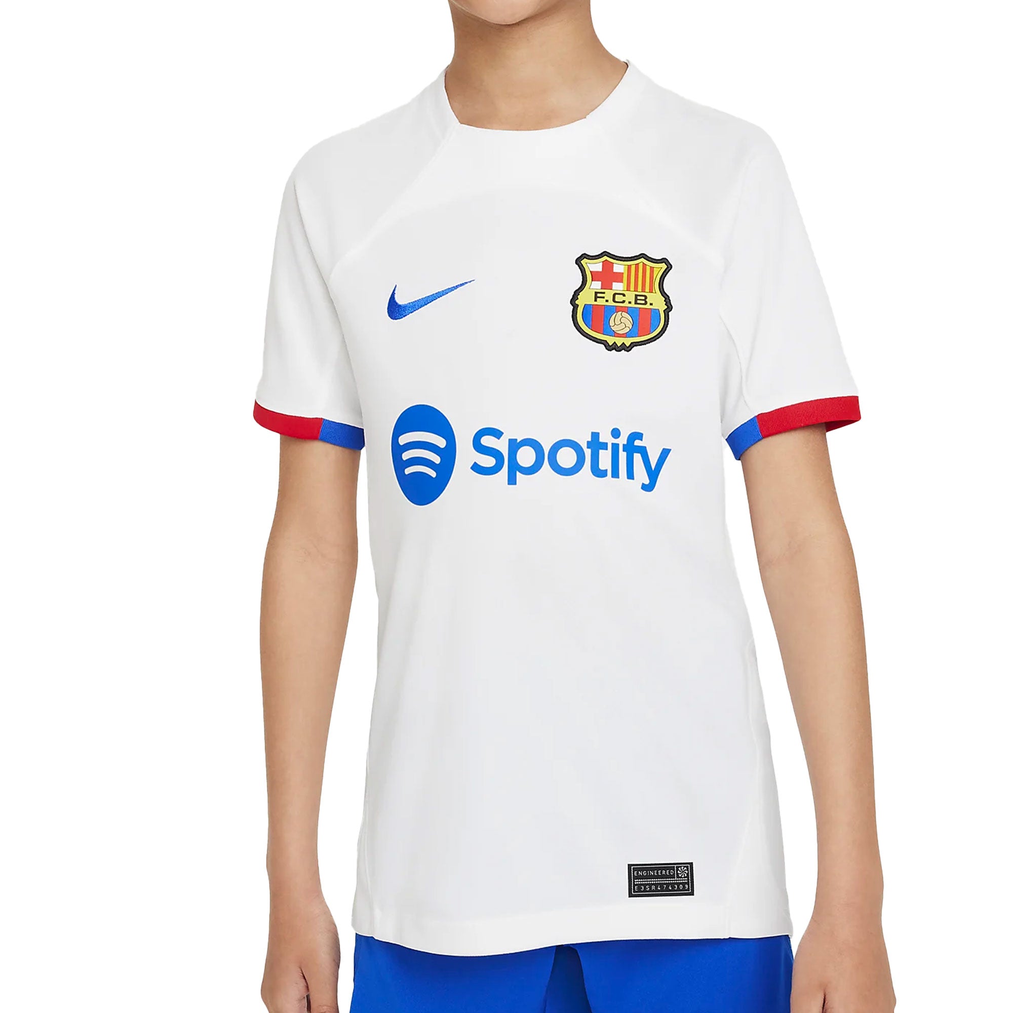 Nike Kids FC Barcelona 2023/24 Away Jersey White/Blue、mySite、bottomscart