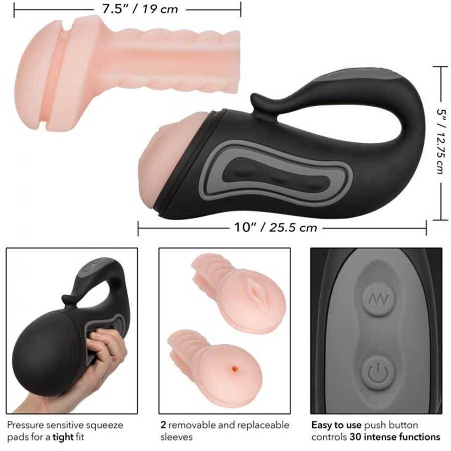 Vibrating 30 Function Realistic Male Masturbator and Waterproof Stroker by Cal Exotics、mySite、bottomscart