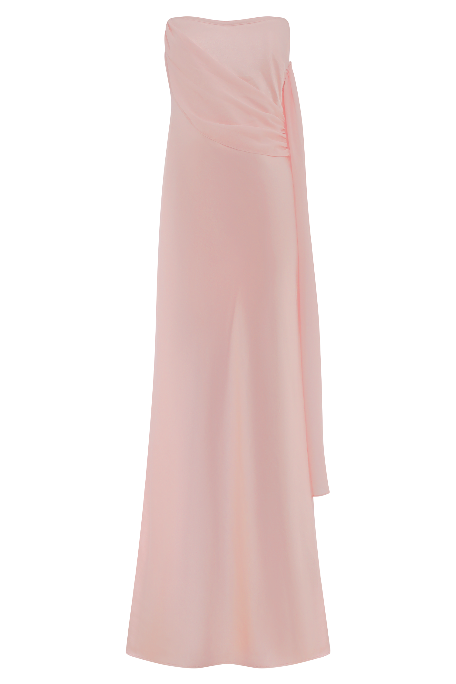 Carah Satin And Chiffon Maxi Dress - Pale Pink、mySite、solidvoid