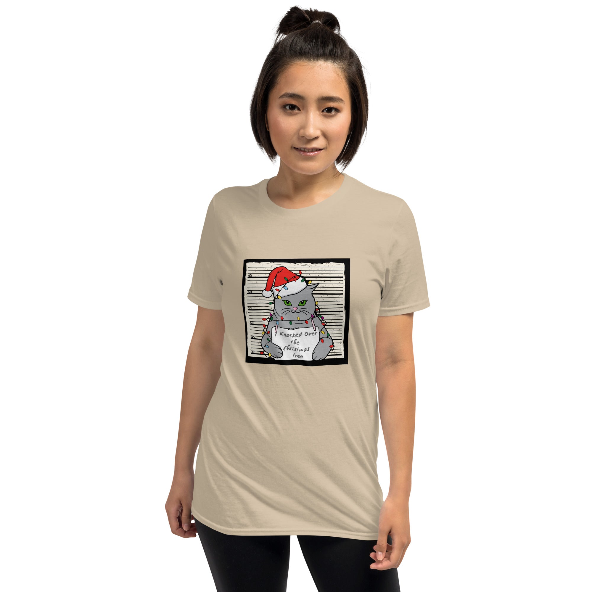 Christmas Shenanigans Cat T-Shirt、mySite、camillekostekn