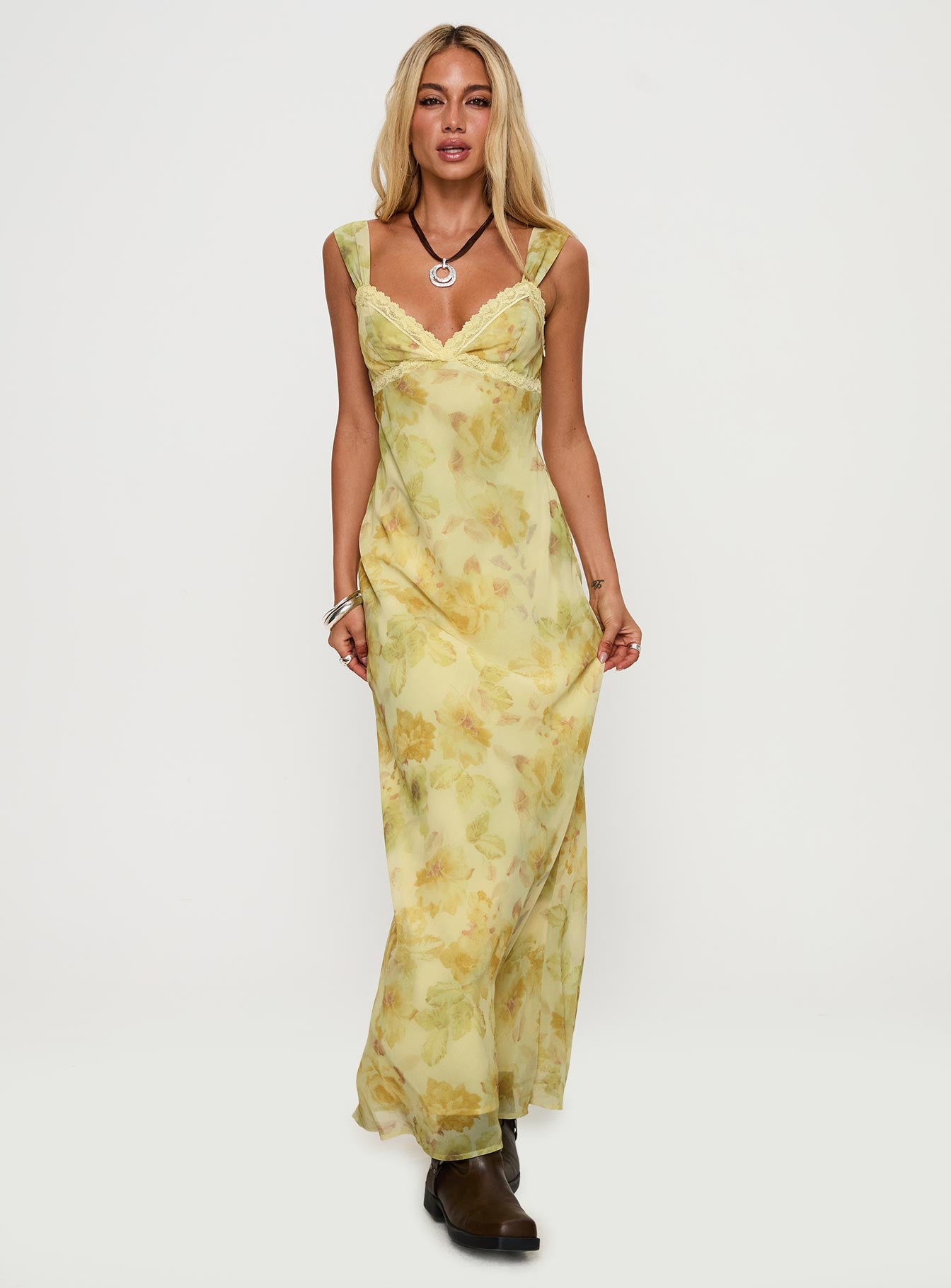 Fernwood Maxi Dress Yellow Multi、mySite、solidvoid