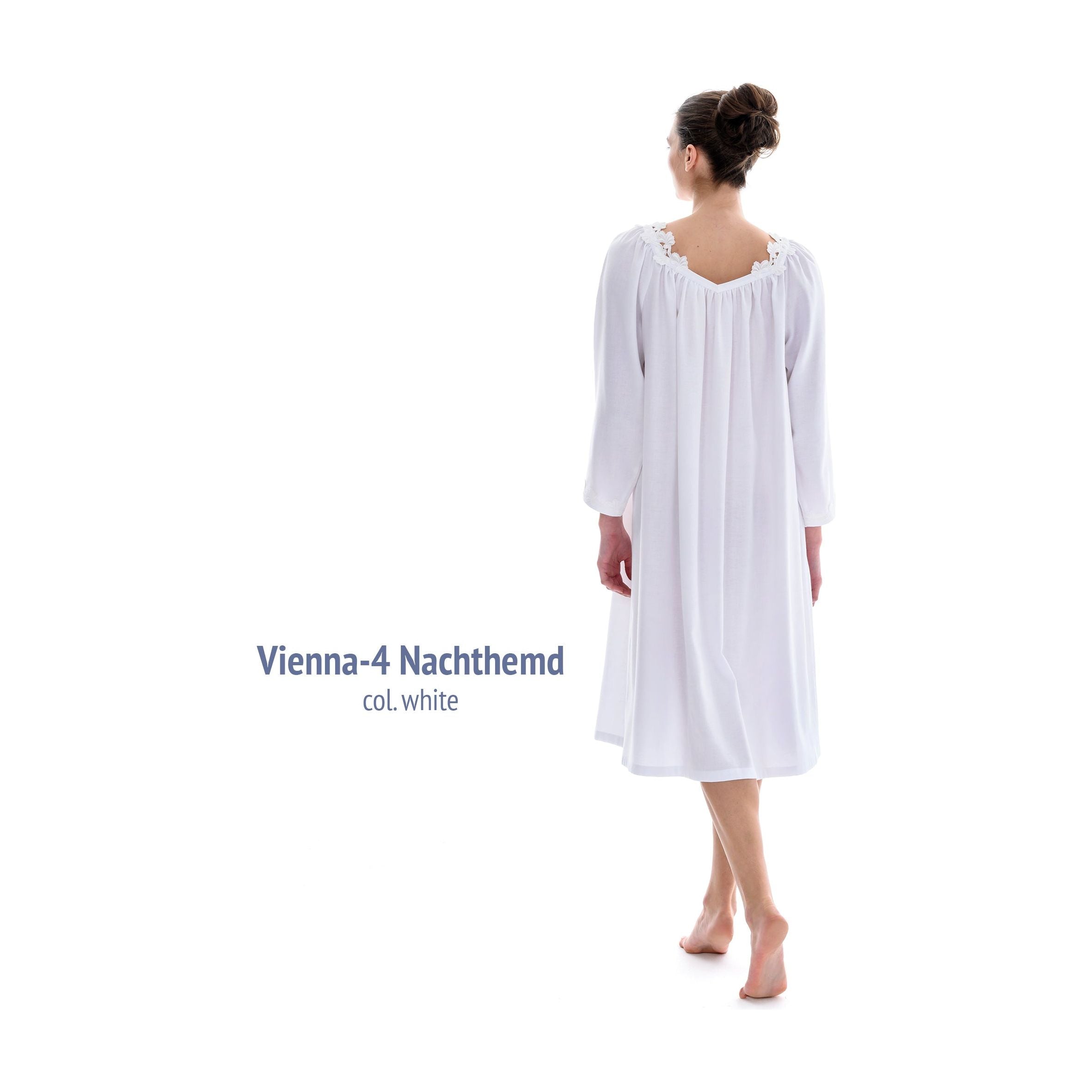  Celestine Vienna 4 Long Flannel Gown - White、mySite、justintrudeaud