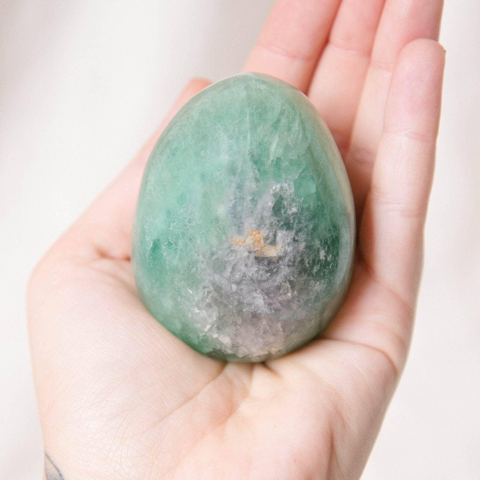 Green Rainbow Fluorite Eggs - AAA Premium Quality、mySite、hinf8tx79