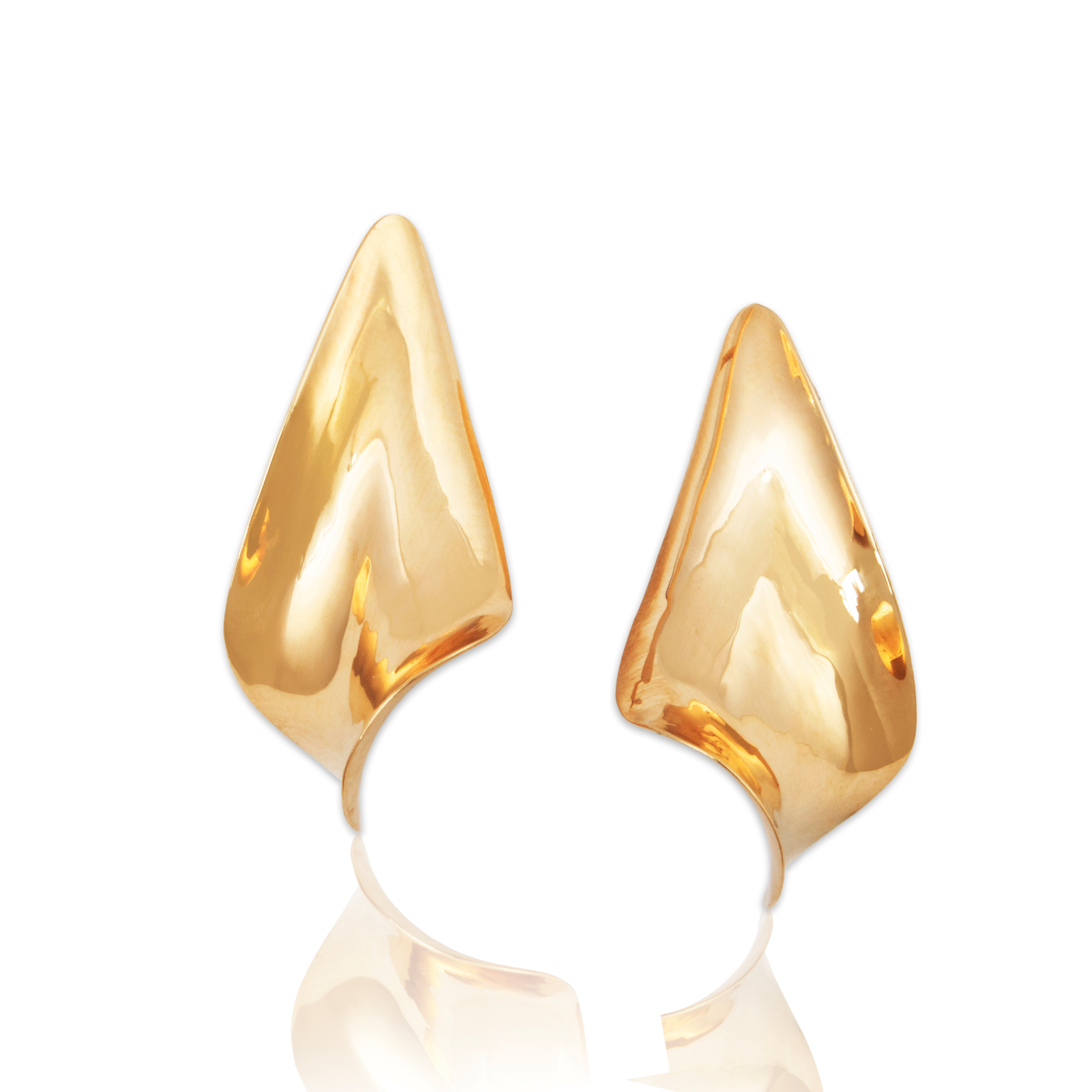 Vintage 14k Yellow Gold Dramatic Twists Drop Earrings、mySite、hinf8tx79