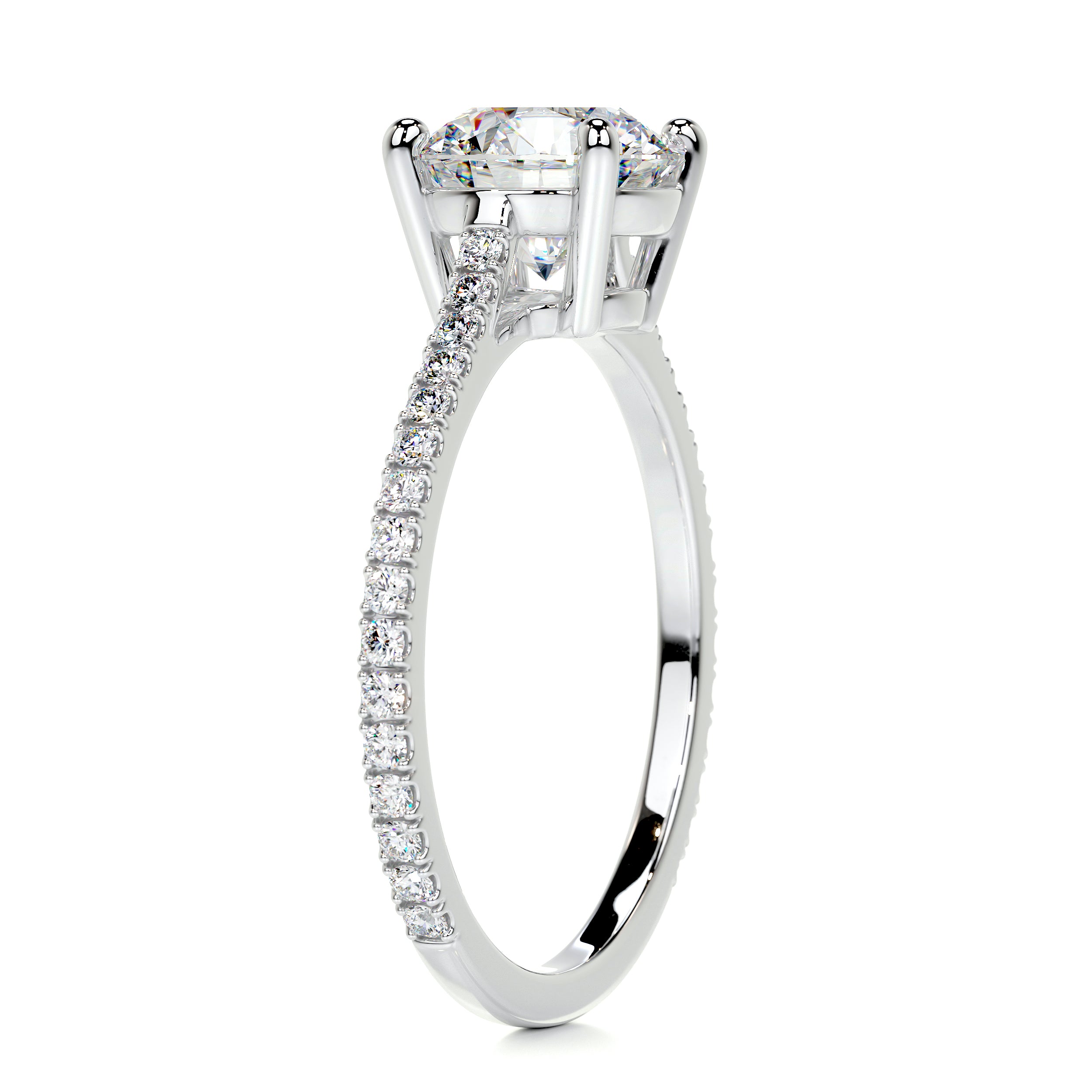 Anna Moissanite & Diamond Ring -18K White Gold、mySite、hinf8tx79