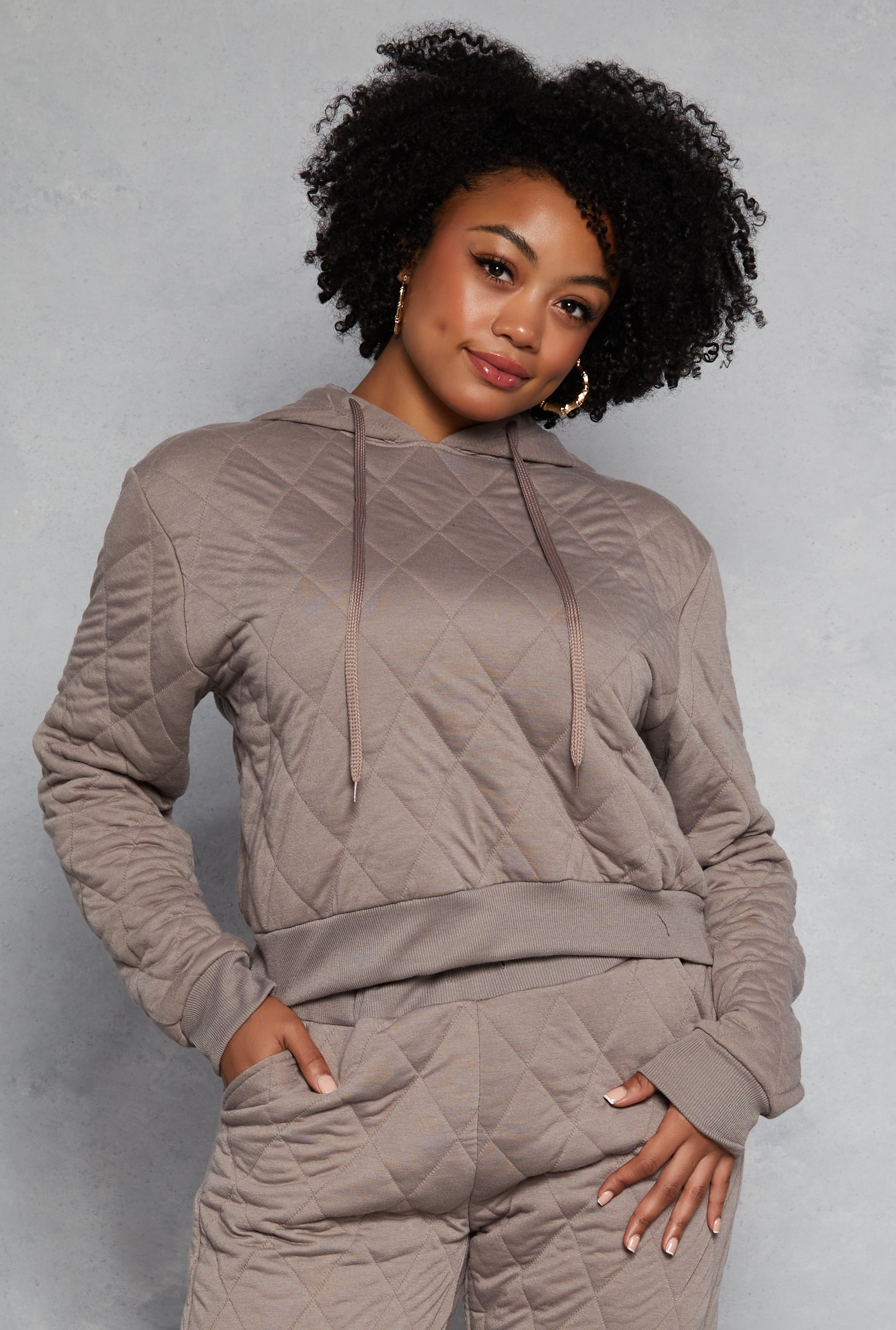 Plus Size Quilted Hoodie、mySite、camillekostekn