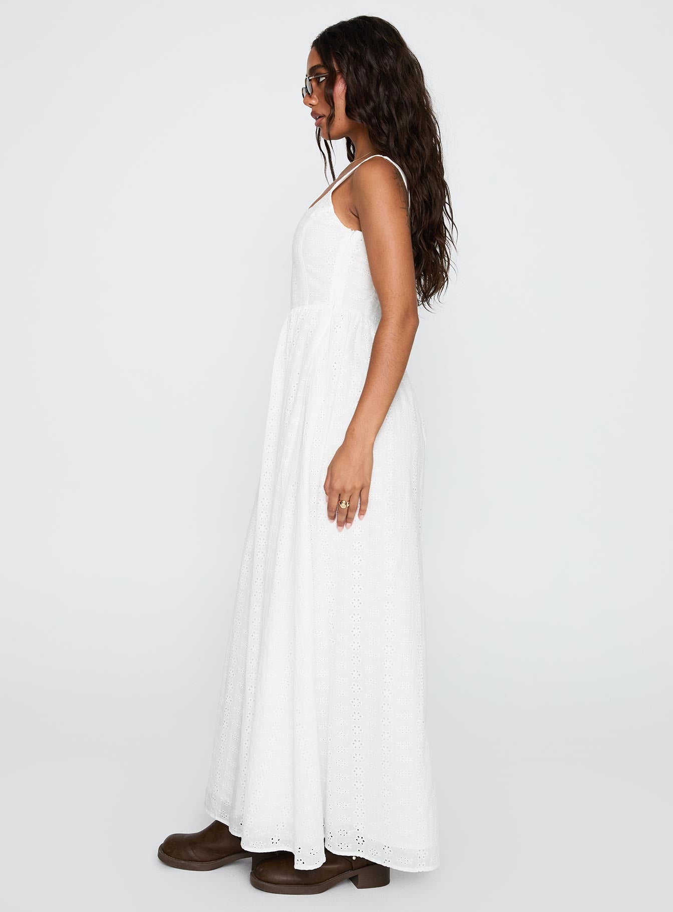 Cartmel Broderie Maxi Dress White、mySite、solidvoid