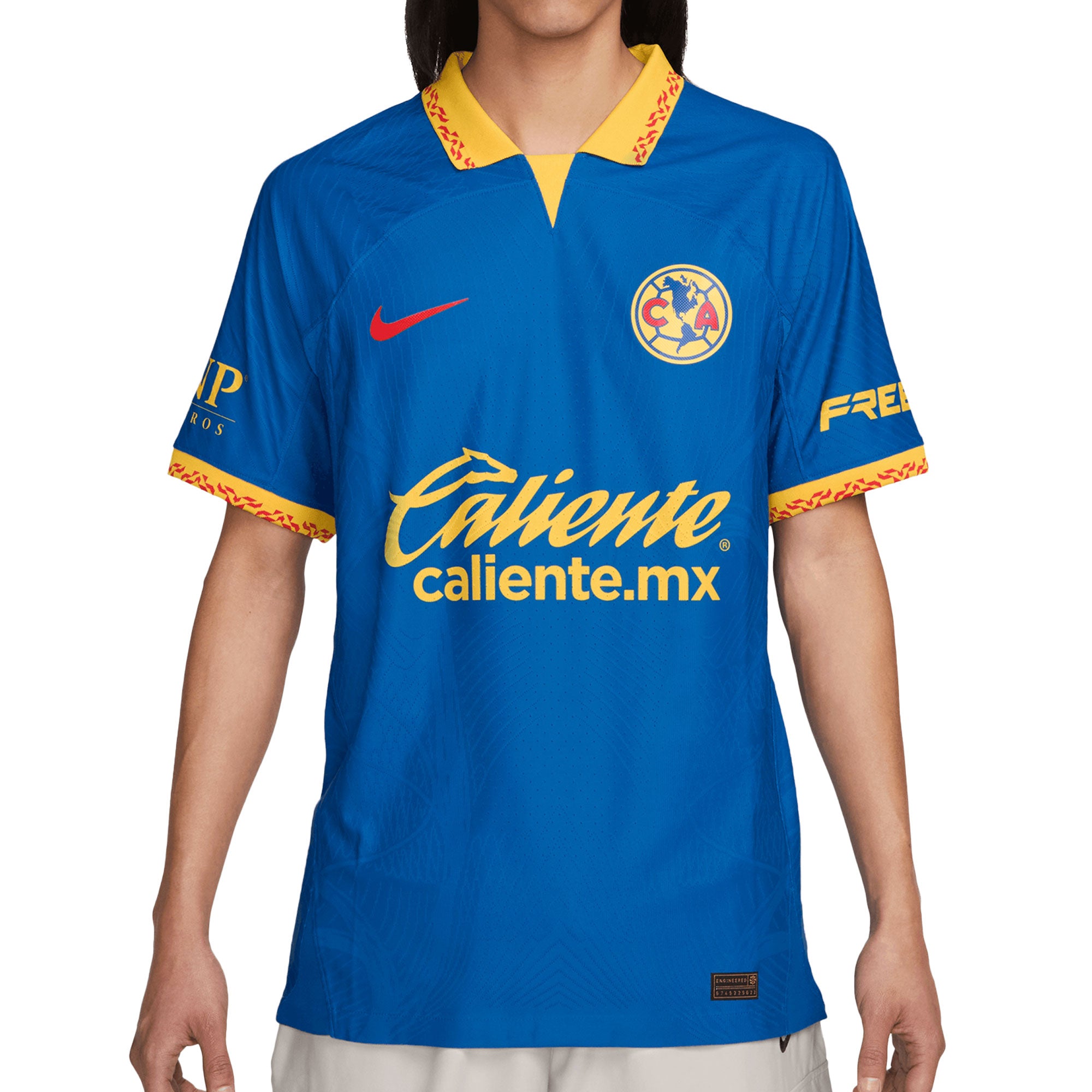 Nike Men's Club America 2023/24 Dri-FIT Away Jersey Blue/Yellow、mySite、noshort