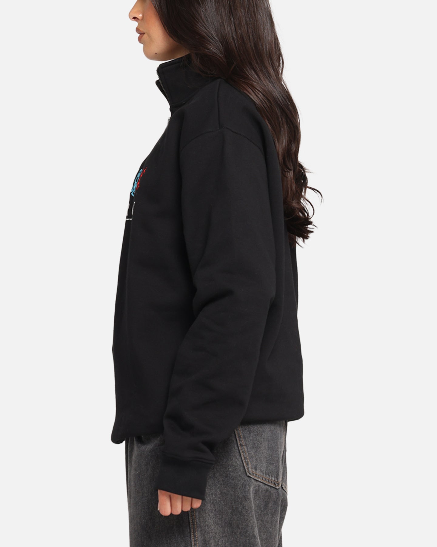 X-Large Funky Quarter Zip Crewneck Black、mySite、zt4zffjzw