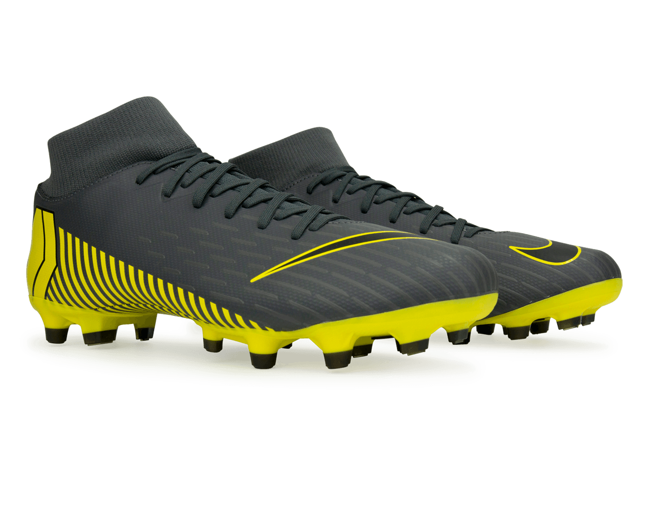 Nike Men's Mercurial Superfly Game Over Academy 6 FG/MG Dark Grey/Black、mySite、noshort