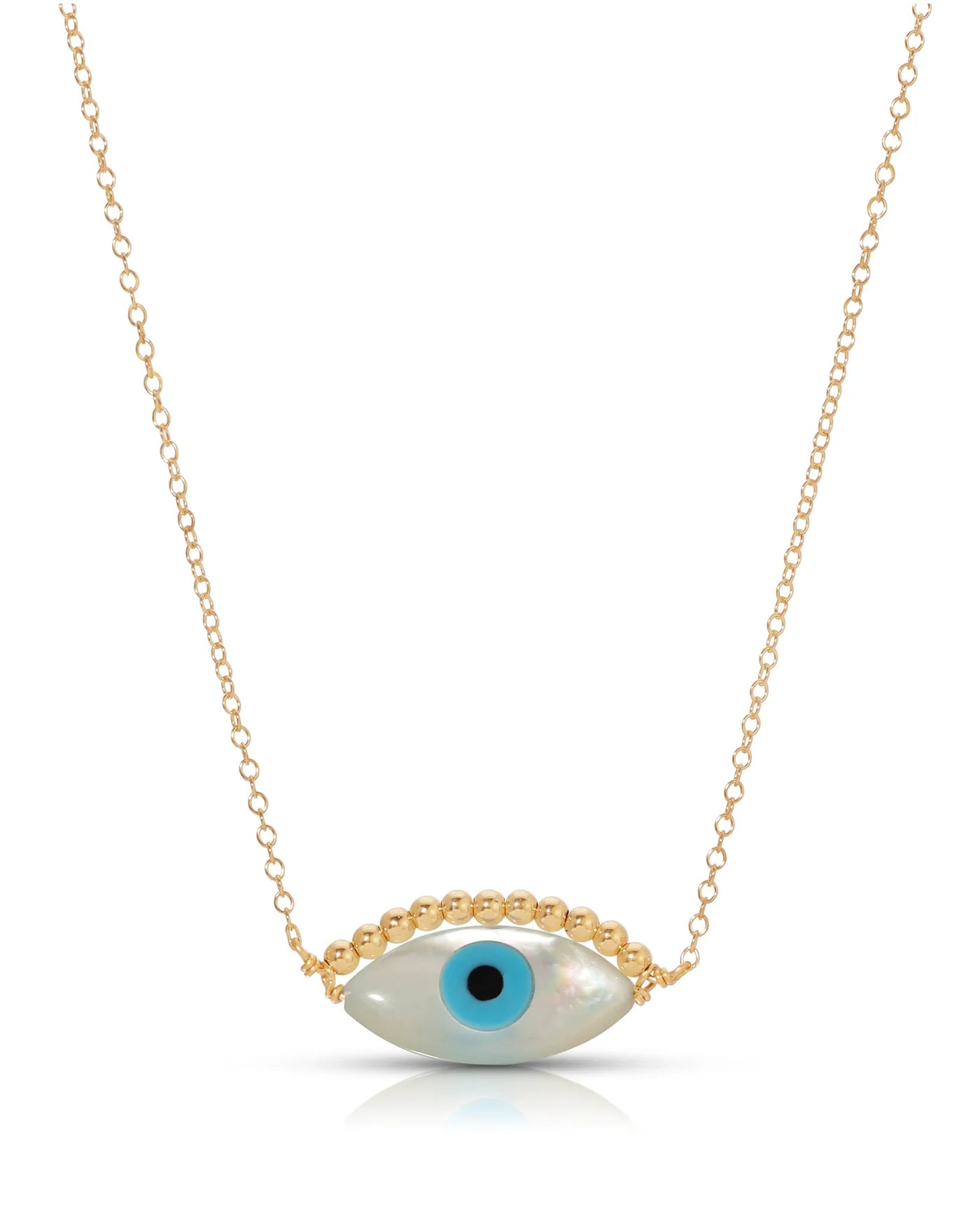 Gold Necklace: Evil Eye Charm、mySite、topwebapps