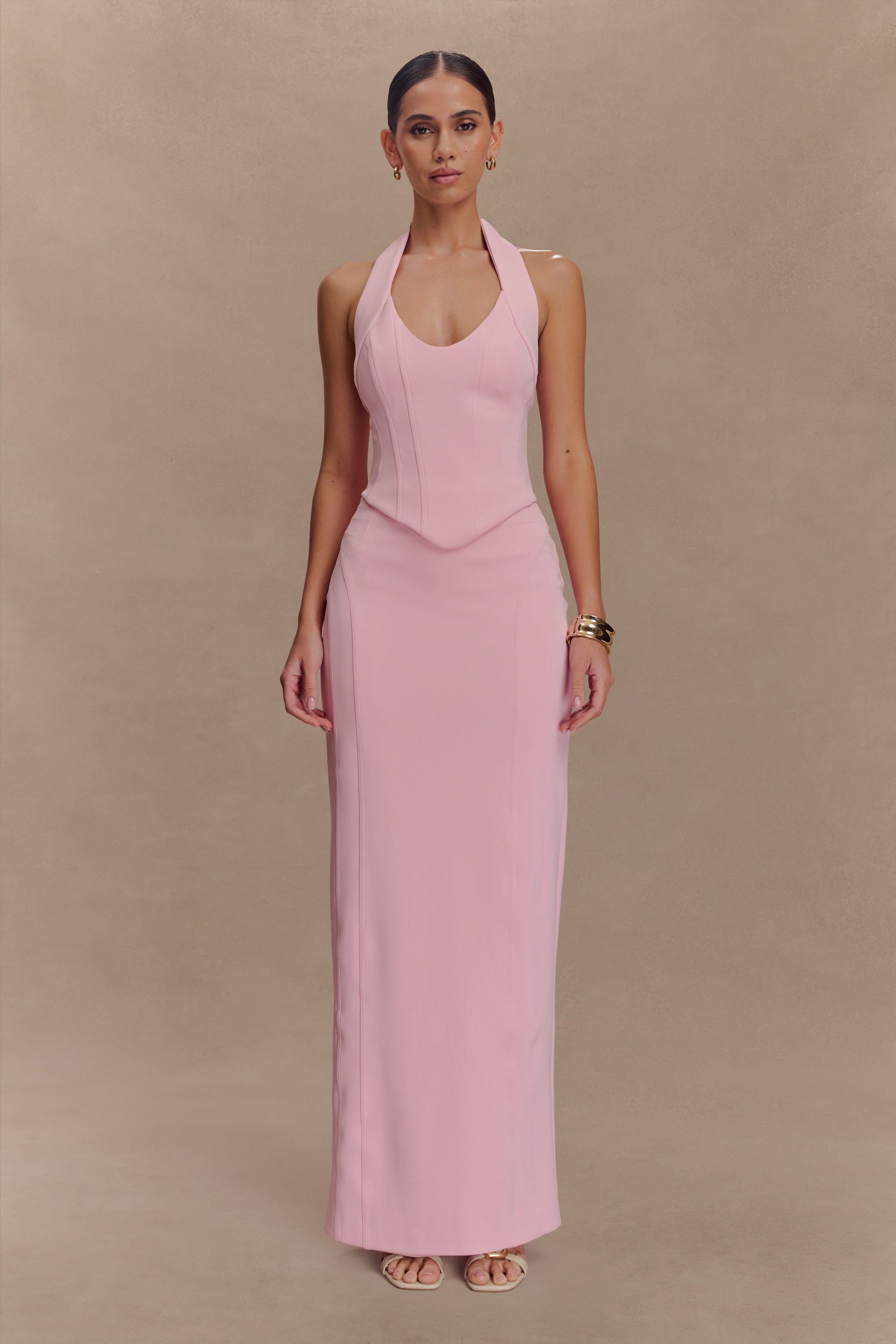 Alma High Waist Maxi Skirt - Candy Pink、mySite、solidvoid