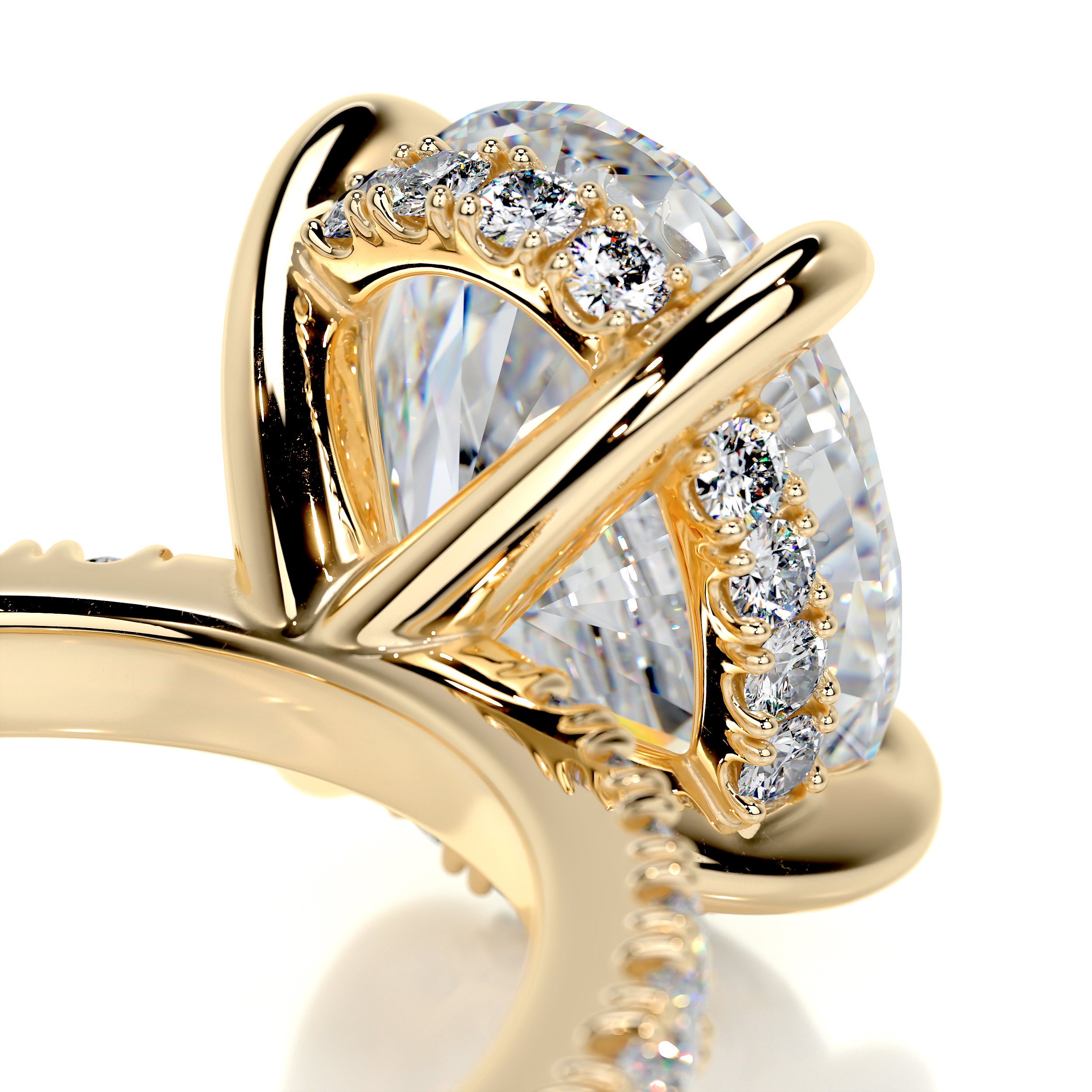 Lucy Moissanite & Diamond Ring -18K Yellow Gold、mySite、hinf8tx79