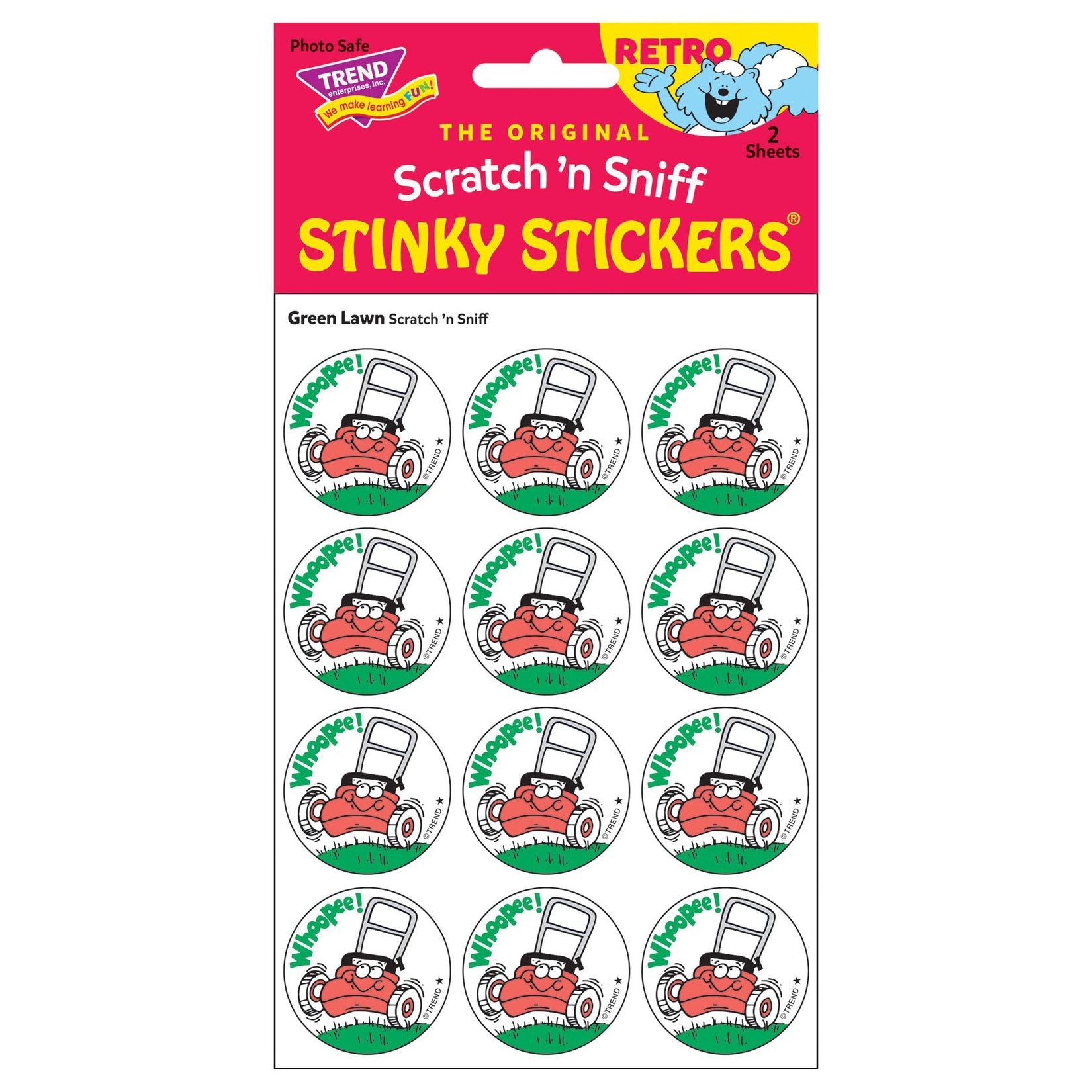  Whoopee! - Green Lawn-Scented Retro Scratch 'n Sniff Stinky Stickers、mySite、ghnorth