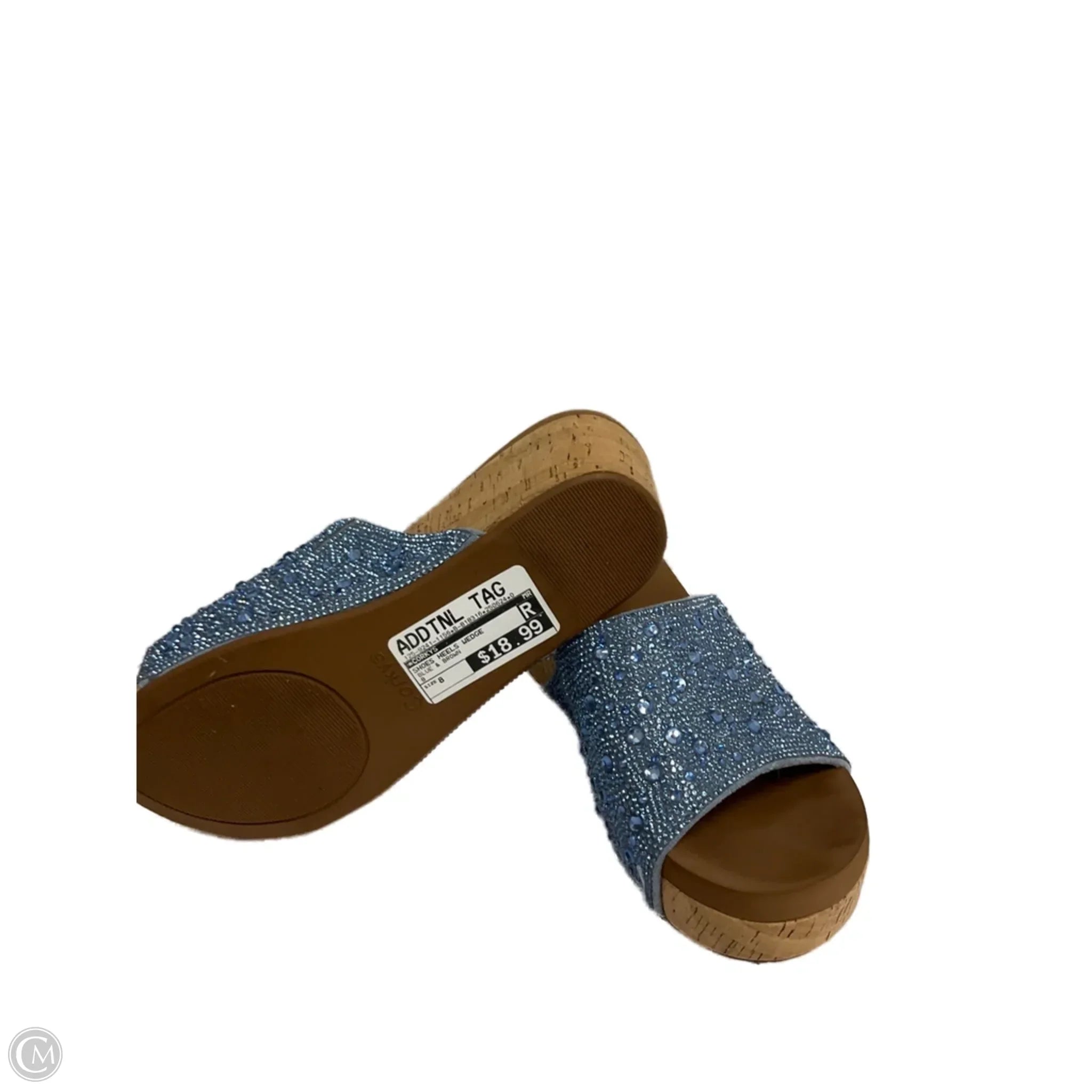 Shoes Heels Wedge By Corkys In Blue & Brown, Size: 8、mySite、garagedoors4me
