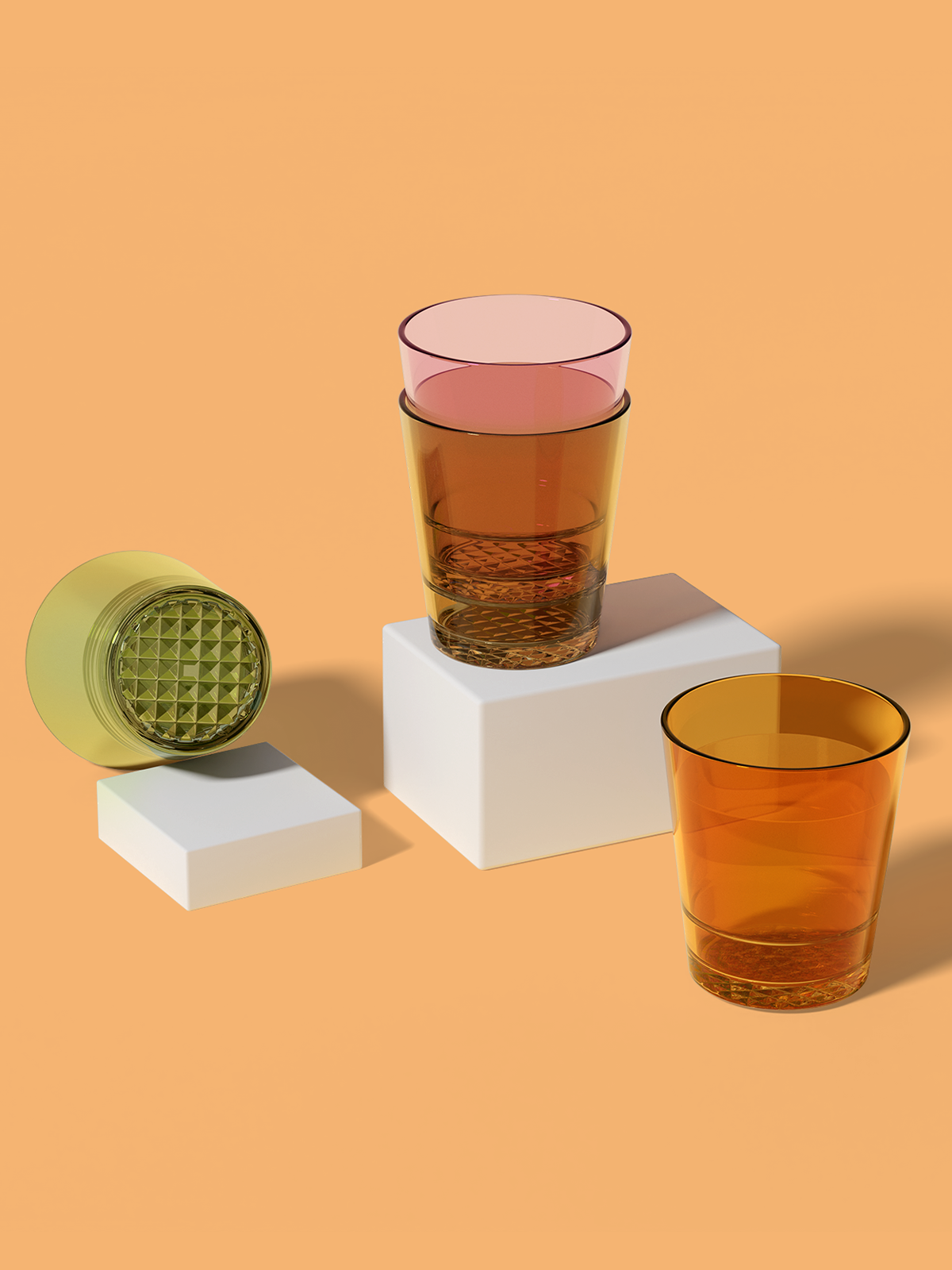 RESERVE 12oz Diamond Double Old Fashioned - Mixed Color Set、mySite、camillekostekn