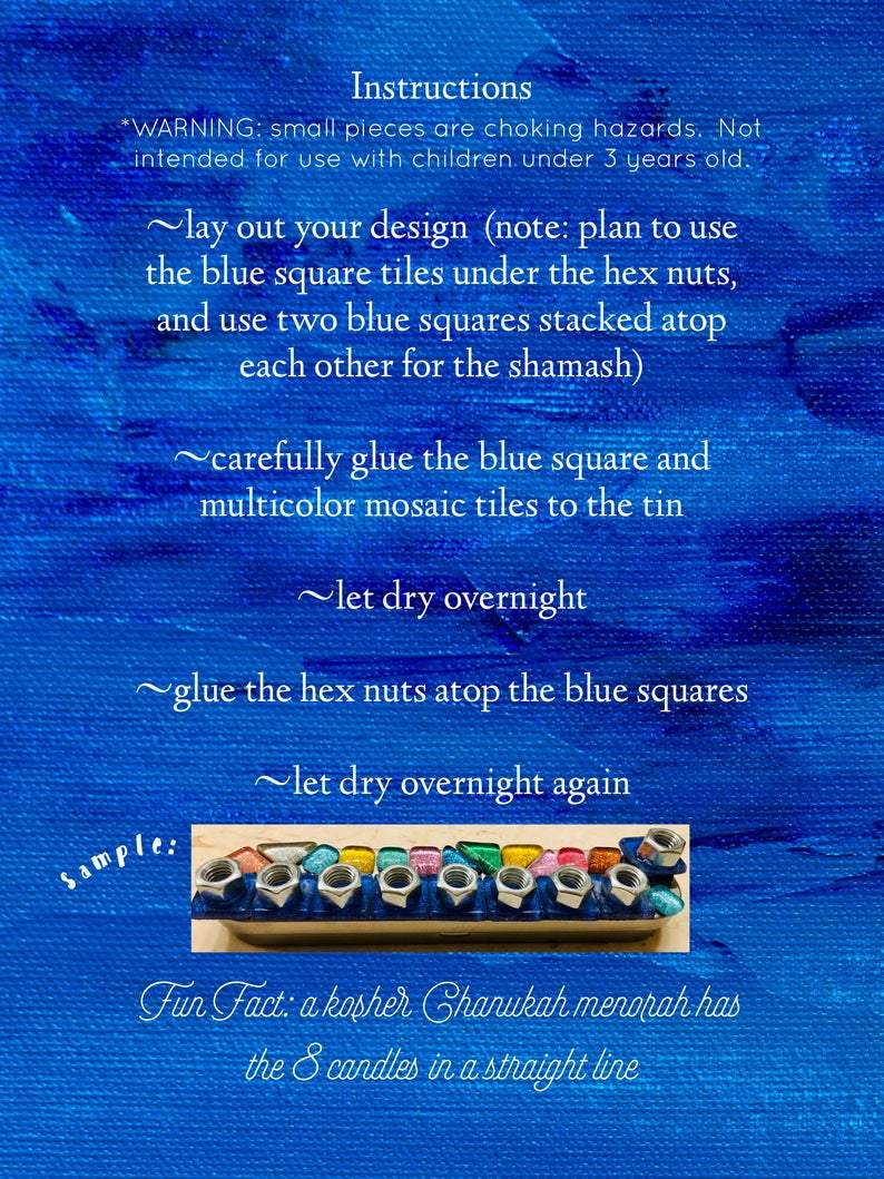 Make Your Own Mosaic Menorah Kids Craft Kit、mySite、topwebapps
