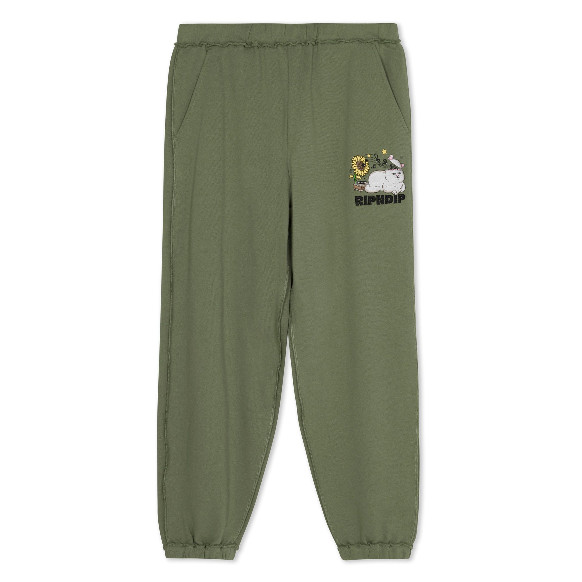  No Music No Life Sweatpants (Dusty Olive)、mySite、merchandisen