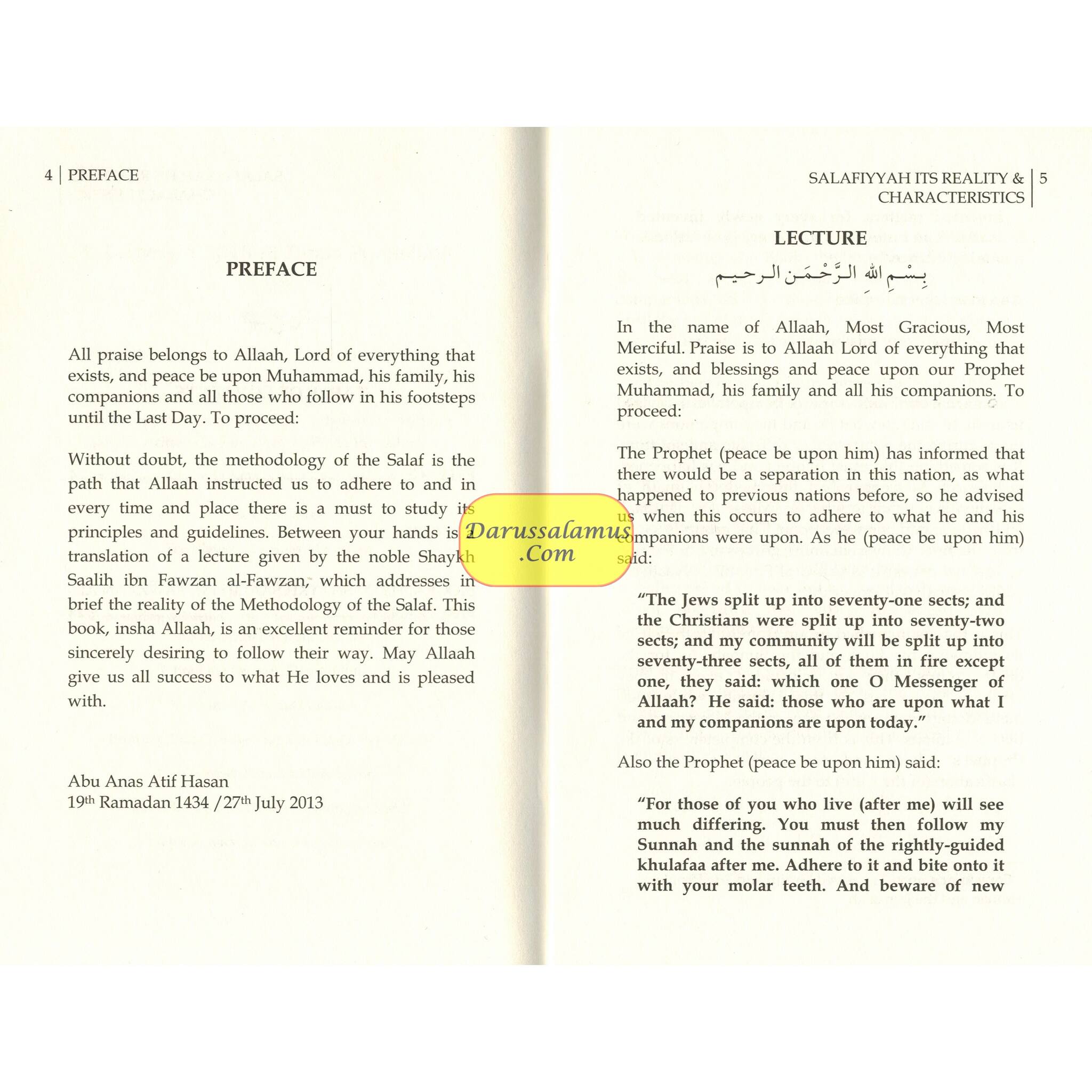 Salafiyyah Its Reality & Characteristics By Shaykh Saalih al-Fawzan、mySite、topwebapps