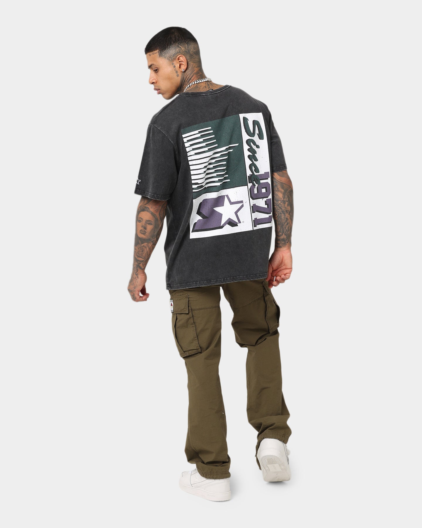 Starter Line Up T-Shirt Washed Black、mySite、zt4zffjzw