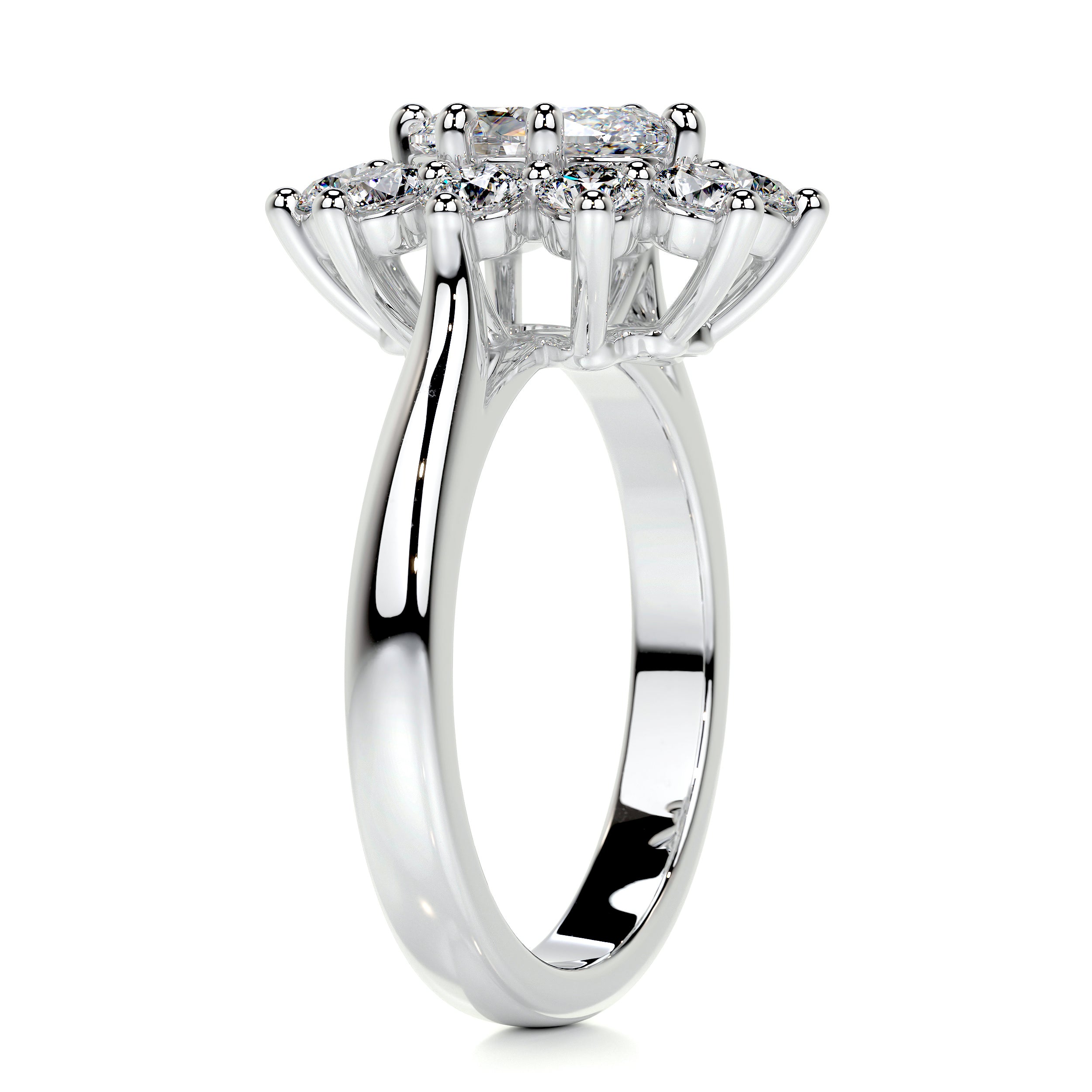 La Fleur Diamond Engagement Ring -18K White Gold、mySite、hinf8tx79