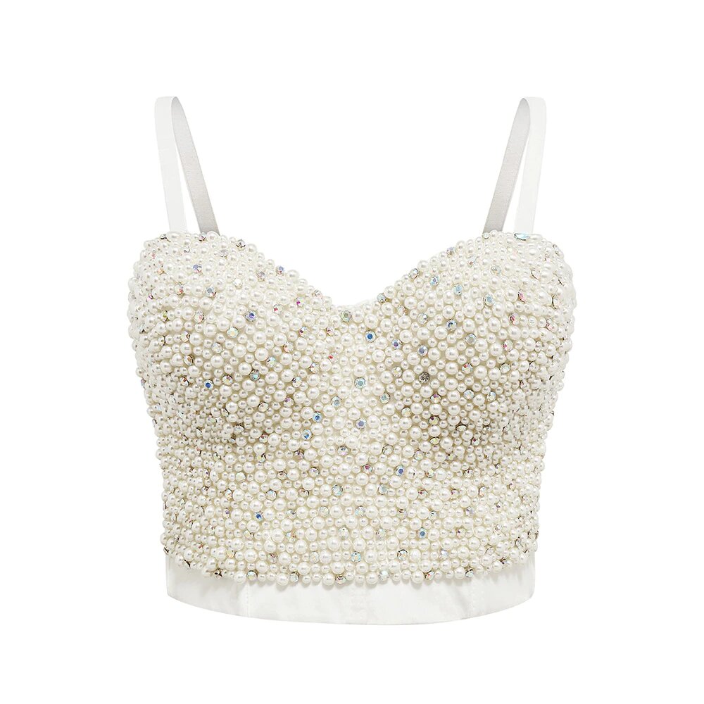  Pearl Bustier Corset Encrusted with Crystals、mySite、merchandisen