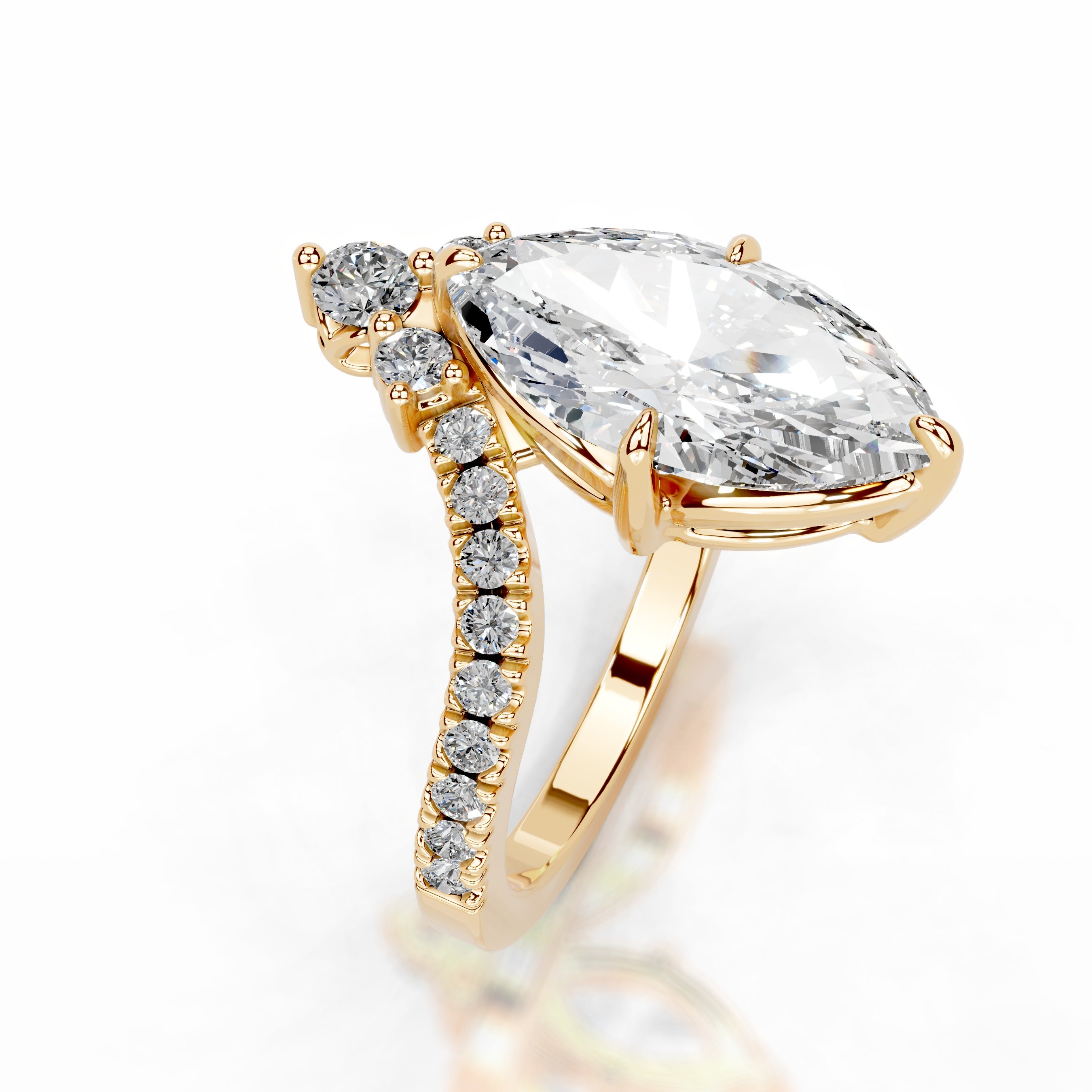 Tia Lab Grown Diamond Ring - 18K Yellow Gold、mySite、hinf8tx79