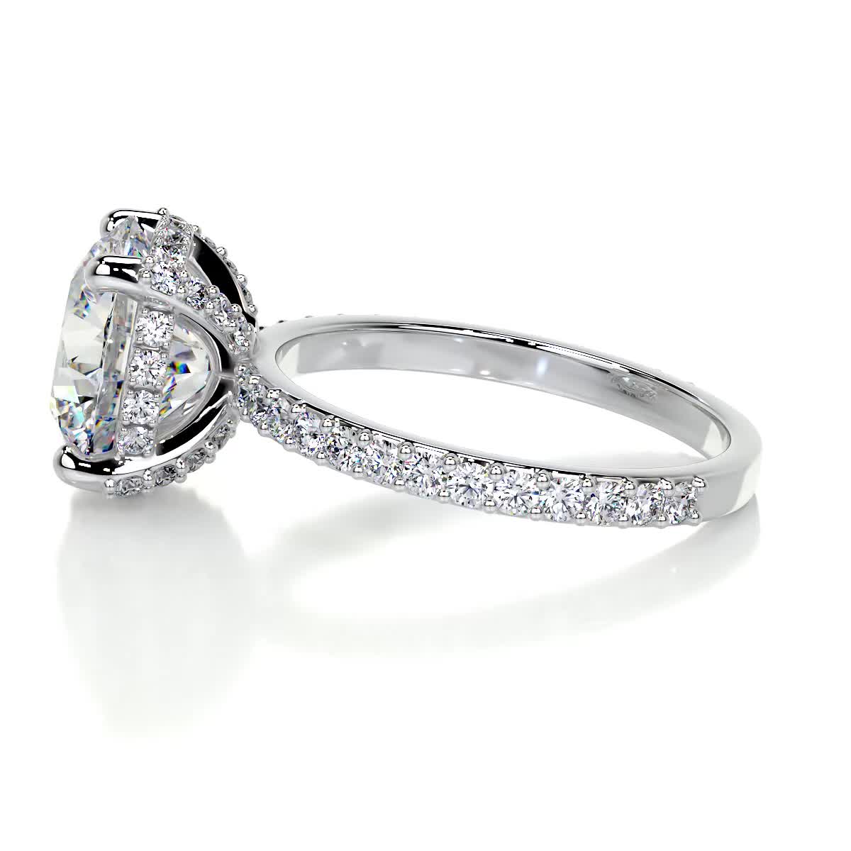 Quinn Moissanite & Diamond Ring -14K White Gold、mySite、hinf8tx79