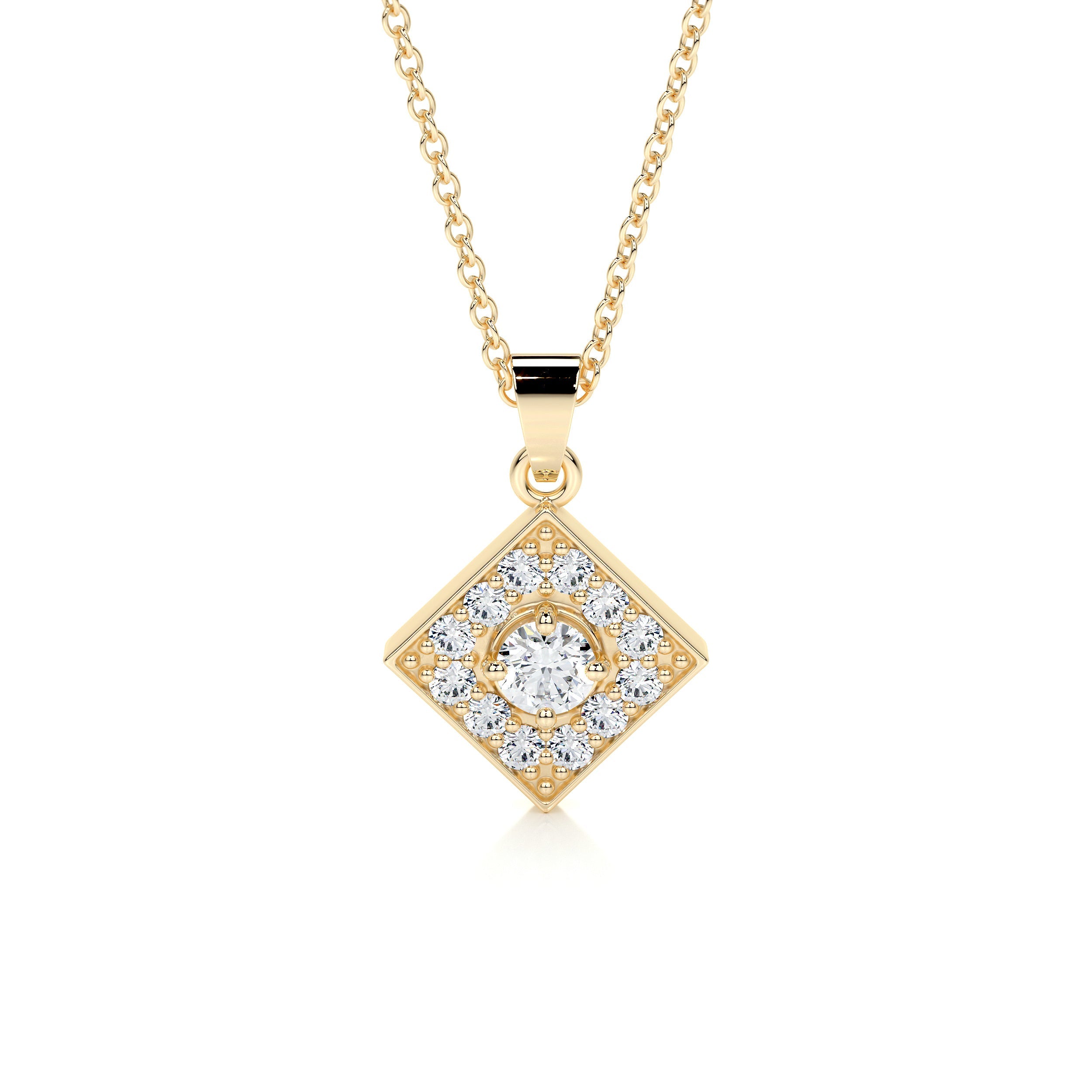 Maxine Lab Grown Diamond Pendant (0.4 Carat) -18K Yellow Gold、mySite、hinf8tx79