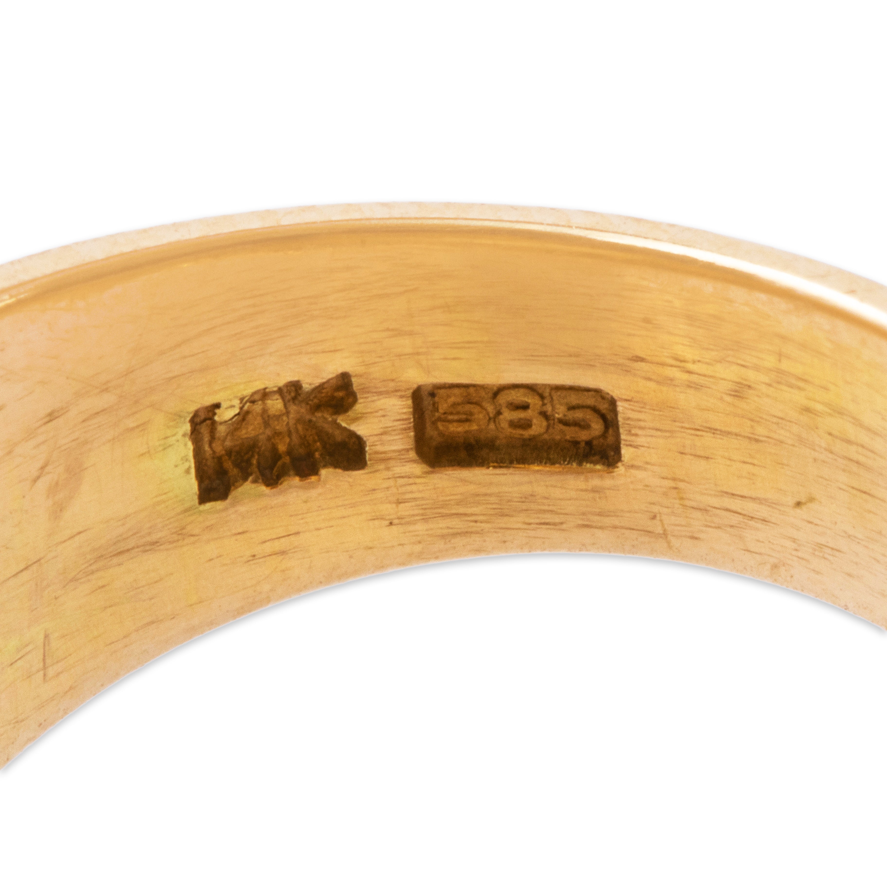 Vintage 14k Yellow Gold 2.8ct Emerald Diamond Bold Architectural Ring 6.25、mySite、hinf8tx79