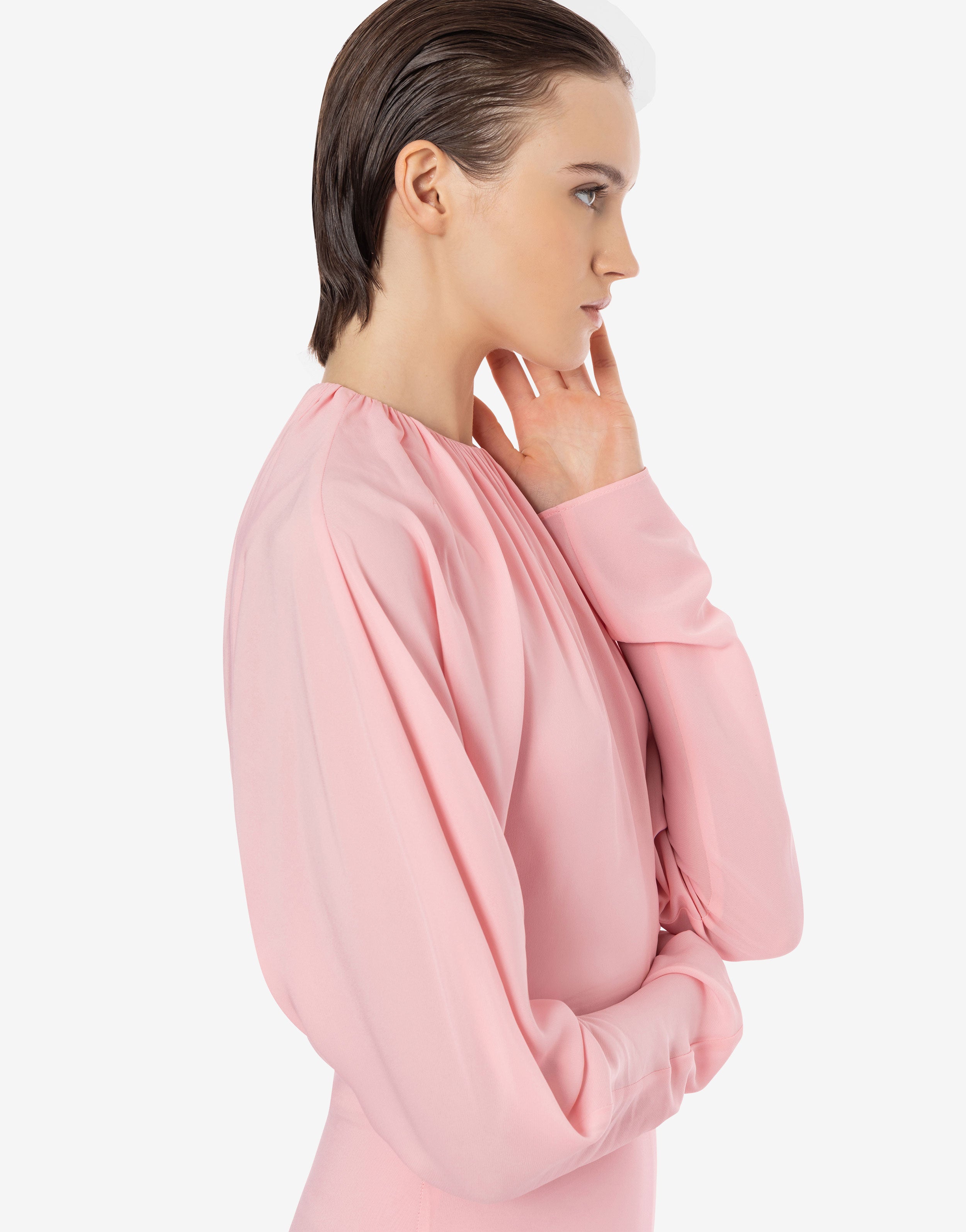 Abito lungo in georgette stretch、mySite、aoinhome