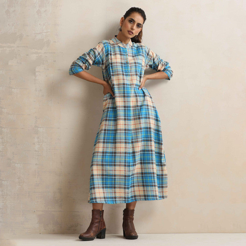 Cotton Dress For Women | Checkered Print | Beige、mySite、camillekostekn