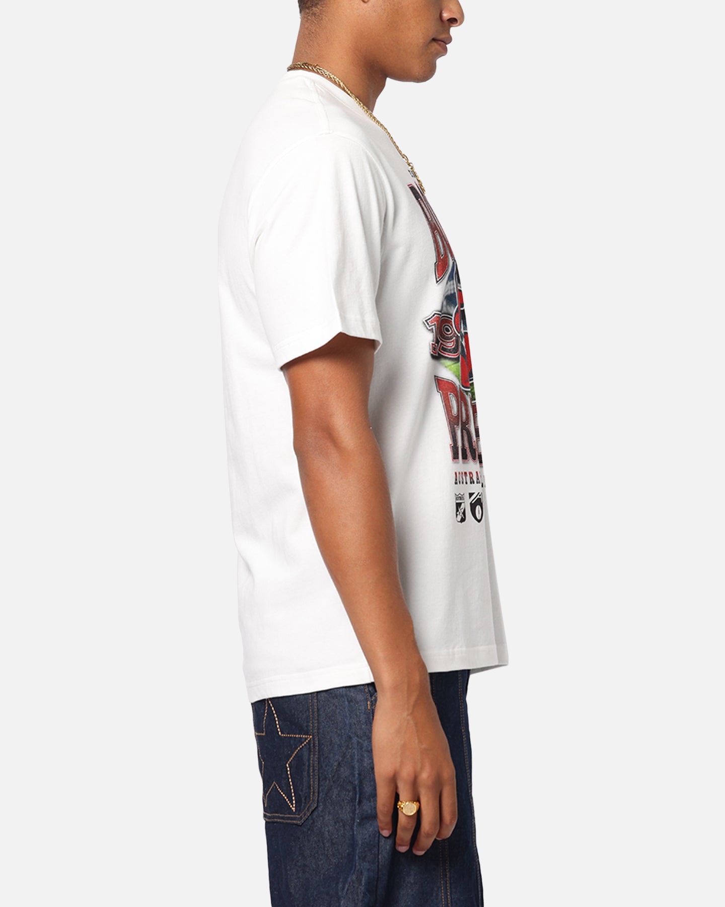 Mitchell & Ness Essendon Bombers Mascot T-Shirt Vintage White、mySite、zt4zffjzw