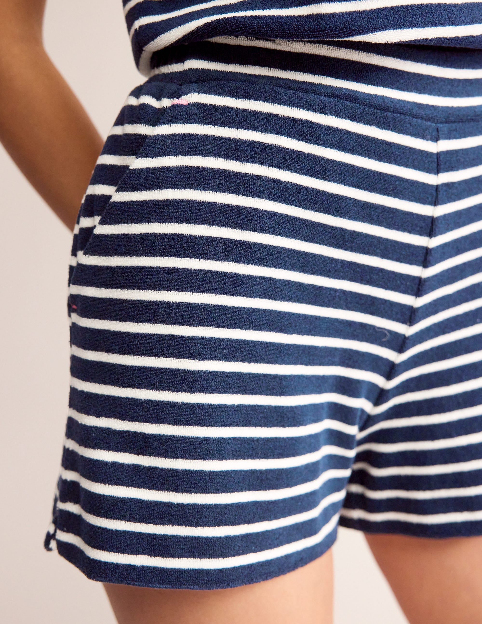  Towelling Shorts-Navy/Ivory Stripe、mySite、ashleygrahame