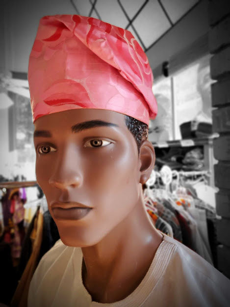 Kayode African Damask Hat-Kufi-DPH4035、mySite、solidvoid