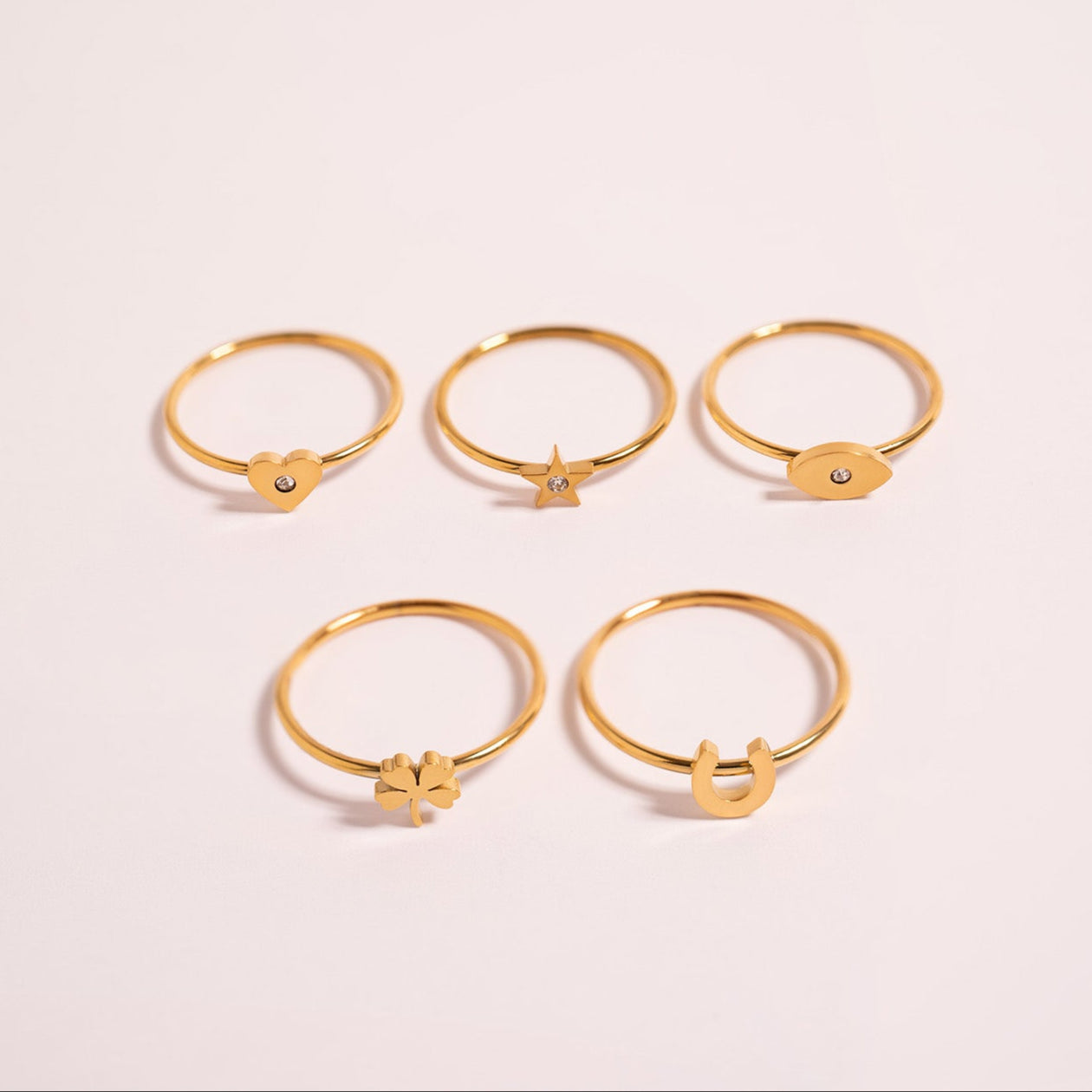 18K Gold PVD Stainless Steel CZ Stone Evil Eye Symbol Ring / ZRJ0004、mySite、dreamappss