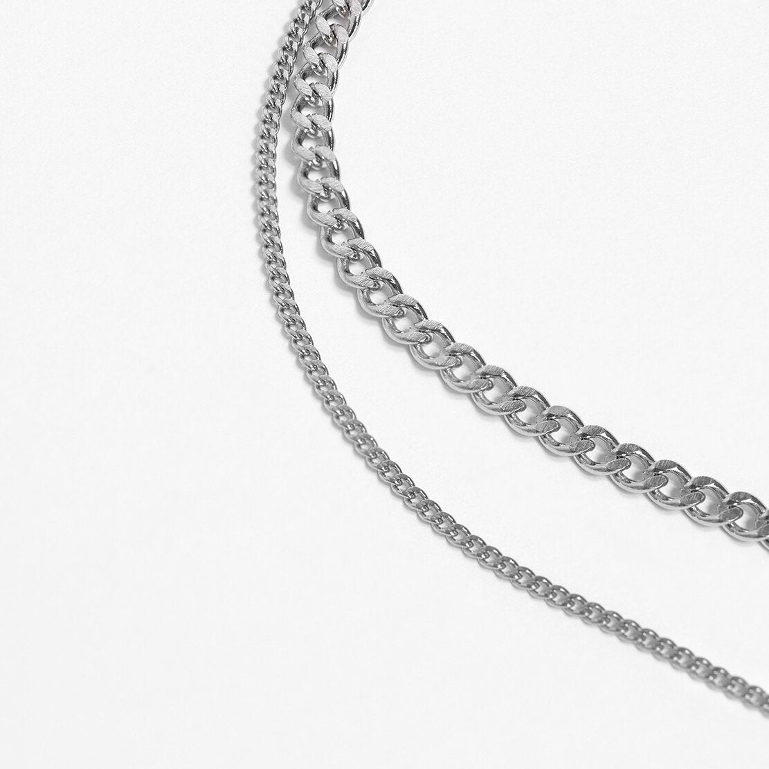 Stainless Steel Diamond Cut Curb Chain Necklace / CHN7500、mySite、dreamappss