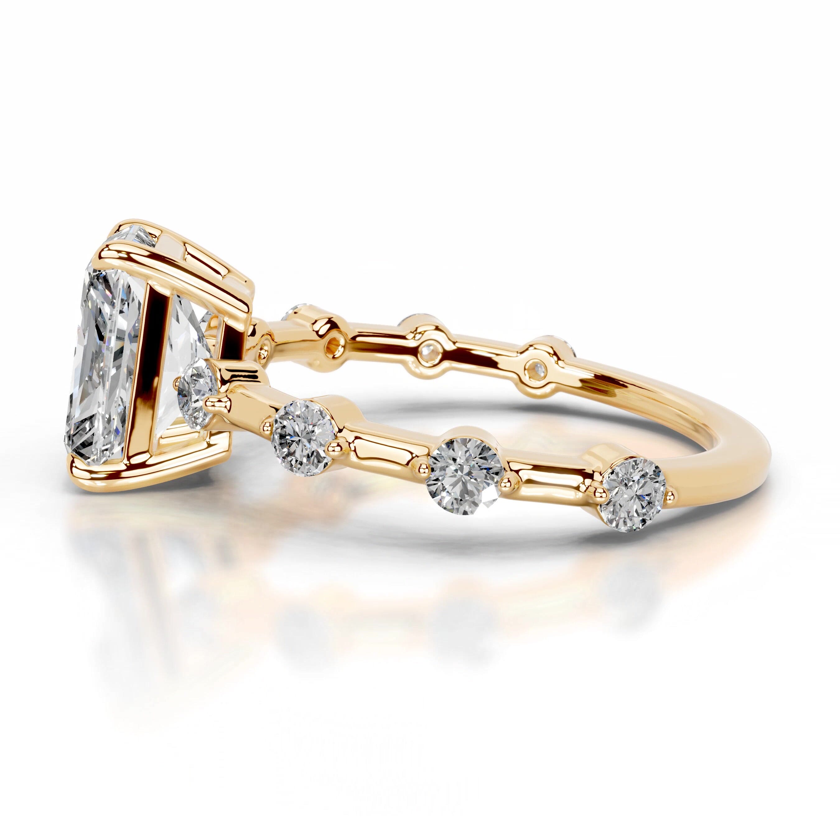 Ksenia Diamond Engagement Ring - 18K Yellow Gold、mySite、hinf8tx79