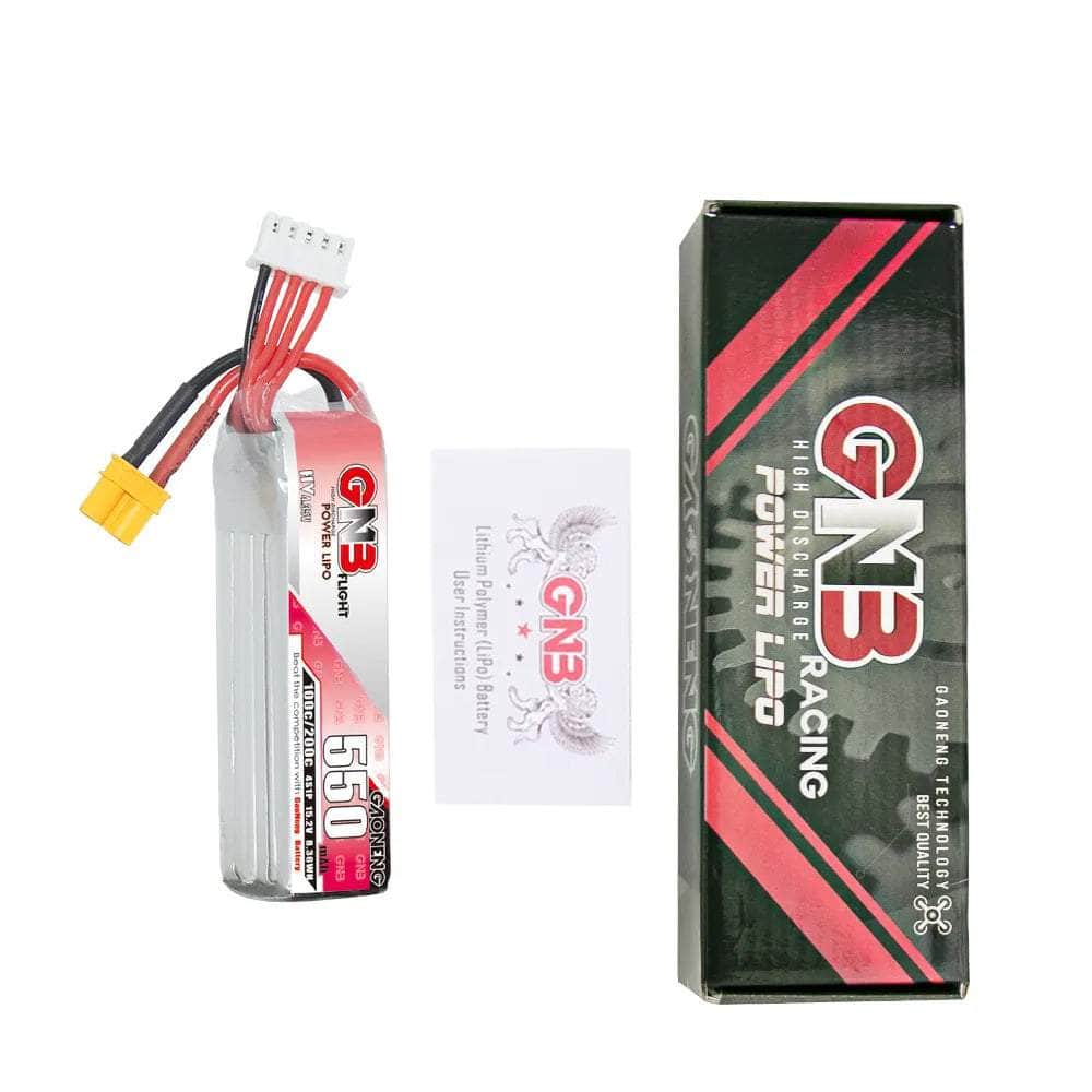  Gaoneng GNB 15.2V 4S 550mAh 100C LiHV Micro Battery (Long Type) - XT30、mySite、merchandisen
