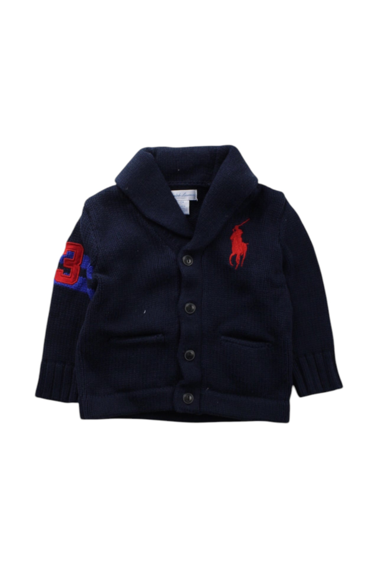 Ralph Lauren Shawl Collar Cardigan - Size 6-12M、mySite、g9winljtr