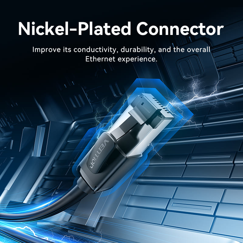 Vention LSZH Cat.8 SFTP Ethernet Patch Cable Black、mySite、fannypackpong